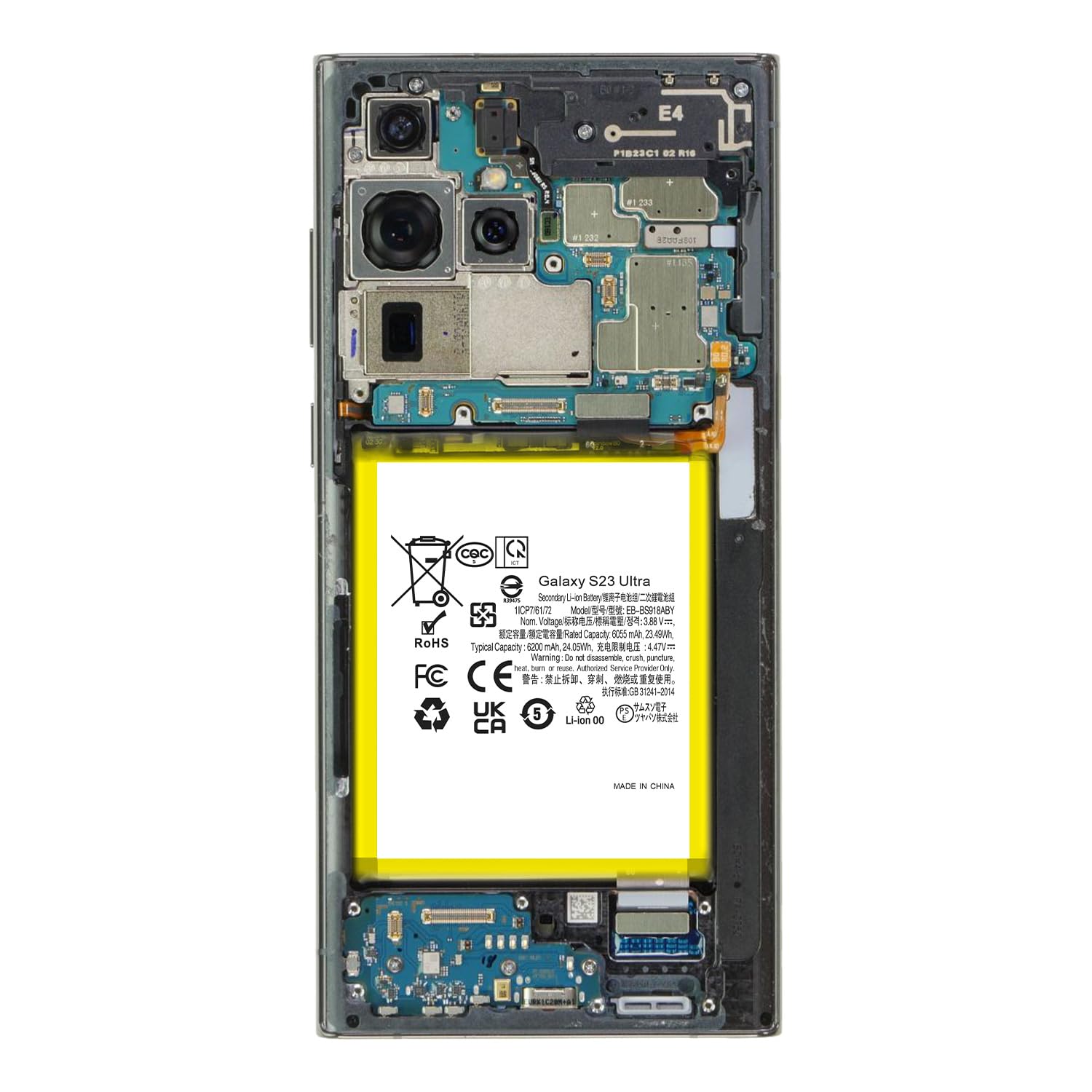 SHENMZ Bateria Galaxy S23 Ultra, 6200mAh de alta capacidade, nova