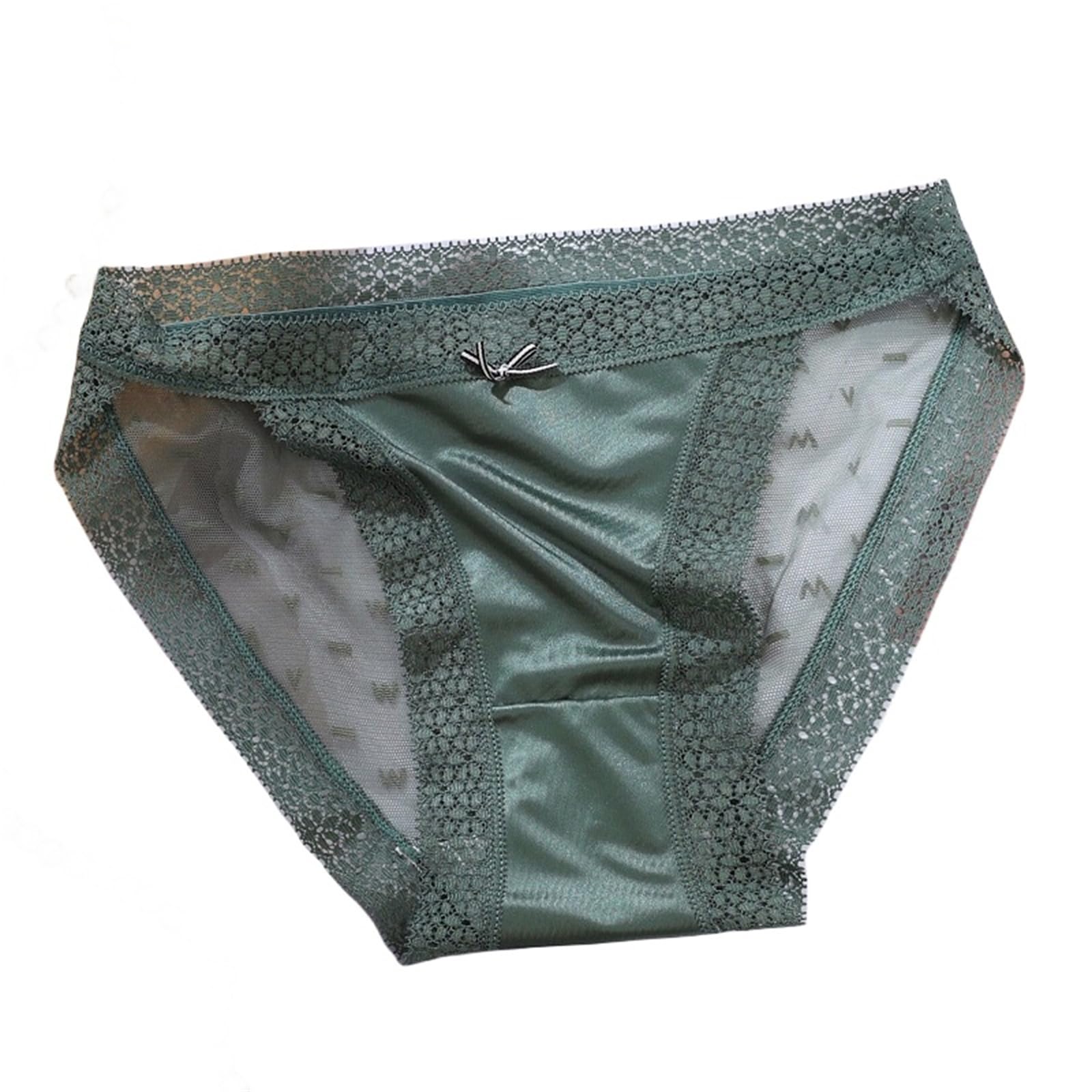 Mutande Donna in Biancheria Intima in Pizzo per Donne Estate, Cinghie Dolci E Sottili, Senza Soluzione di Seta di Seta di Ghiaccio A Vita Bassa 3 Pacchetti
