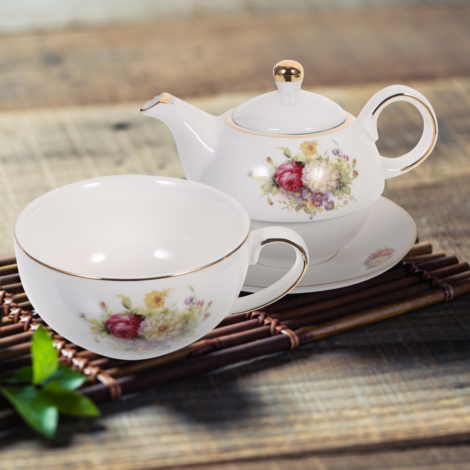 1 Set Alphabet Teapot Ceramic Tea Set Tea Set for Adults Porcelain Tea Set for Adults Floral Loose Tea Cup Set Ceramic Ceramic Tea Cup Exquisite Tea Cups Tea Holder