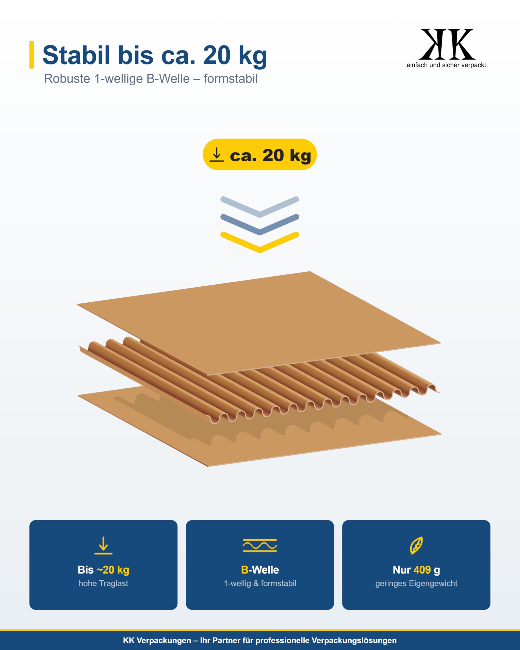 Versandkartons Kartons 594 x 294 x 188 mm 1-wellig groß, 100 Stück | Große Faltkartons für den Versand, 59x49x38 cm [Größe/Menge wählbar]