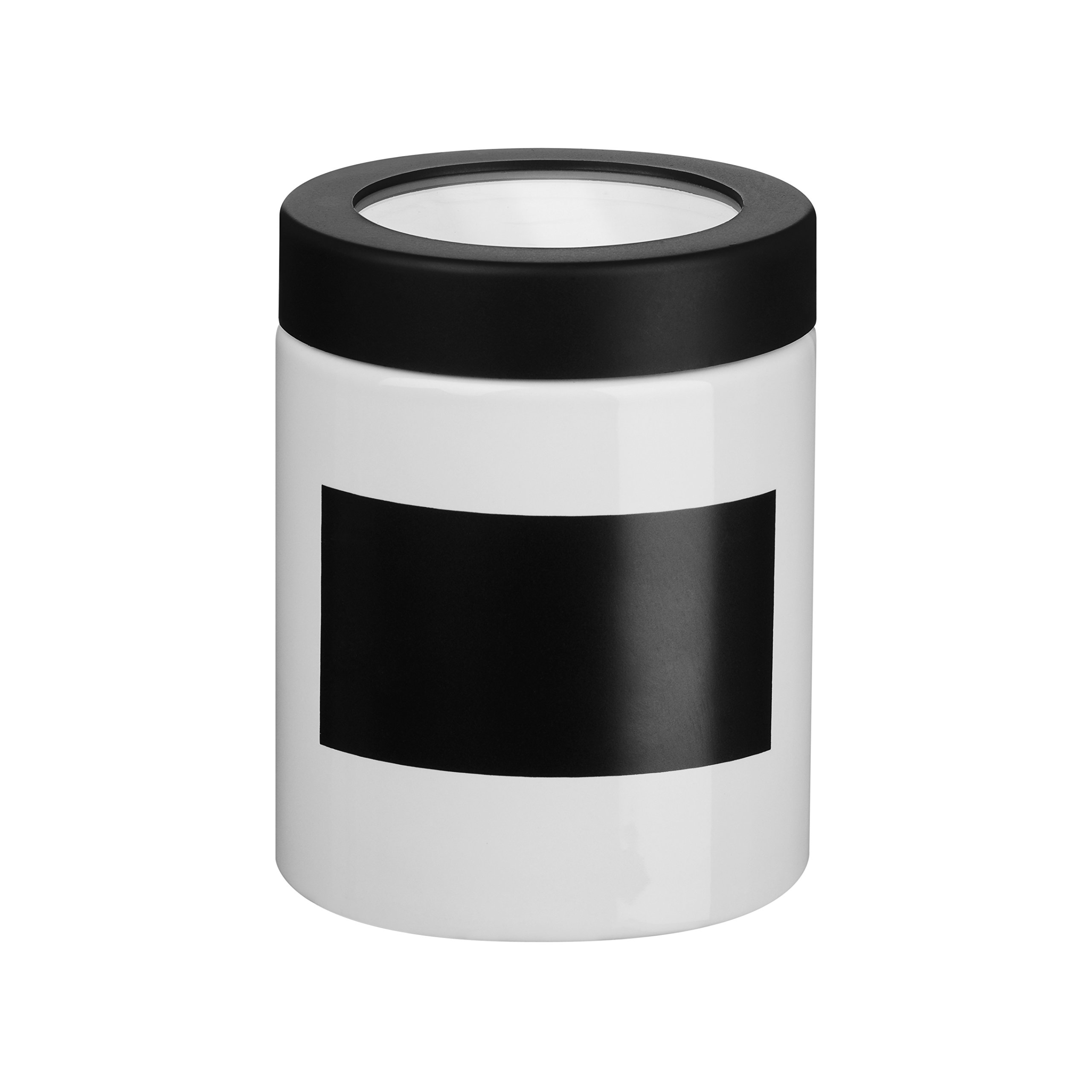 Premier Housewares Chalk Board Canister, White/Black, 13 cm