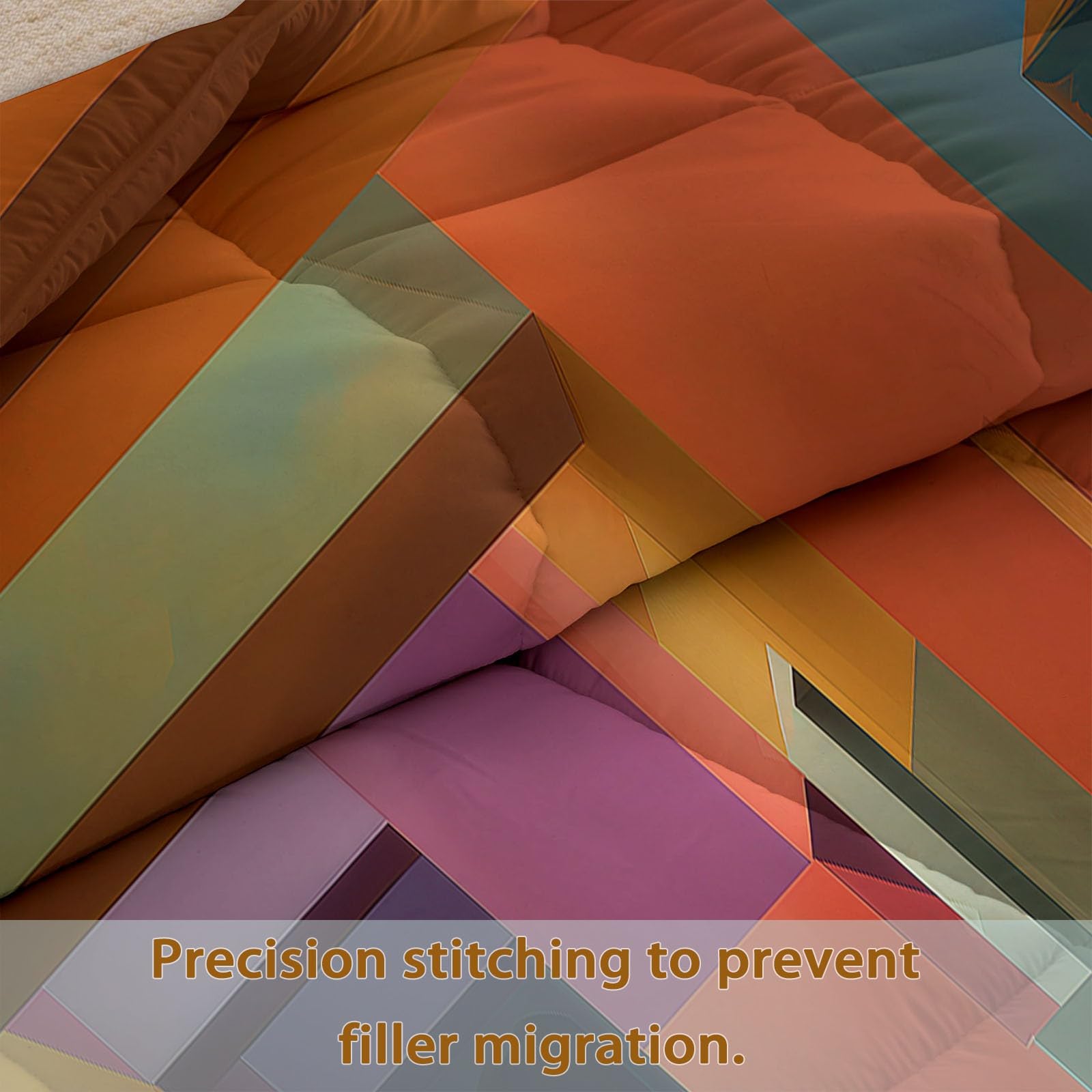 Trapunta Copriletto 150x200 cm Spazio Geometrico Astratto Trapuntino 4 Stagioni Stampa 3D, Trapunta Inverno Estivo, Trapuntato Coperta Letto per Adulti Bambini