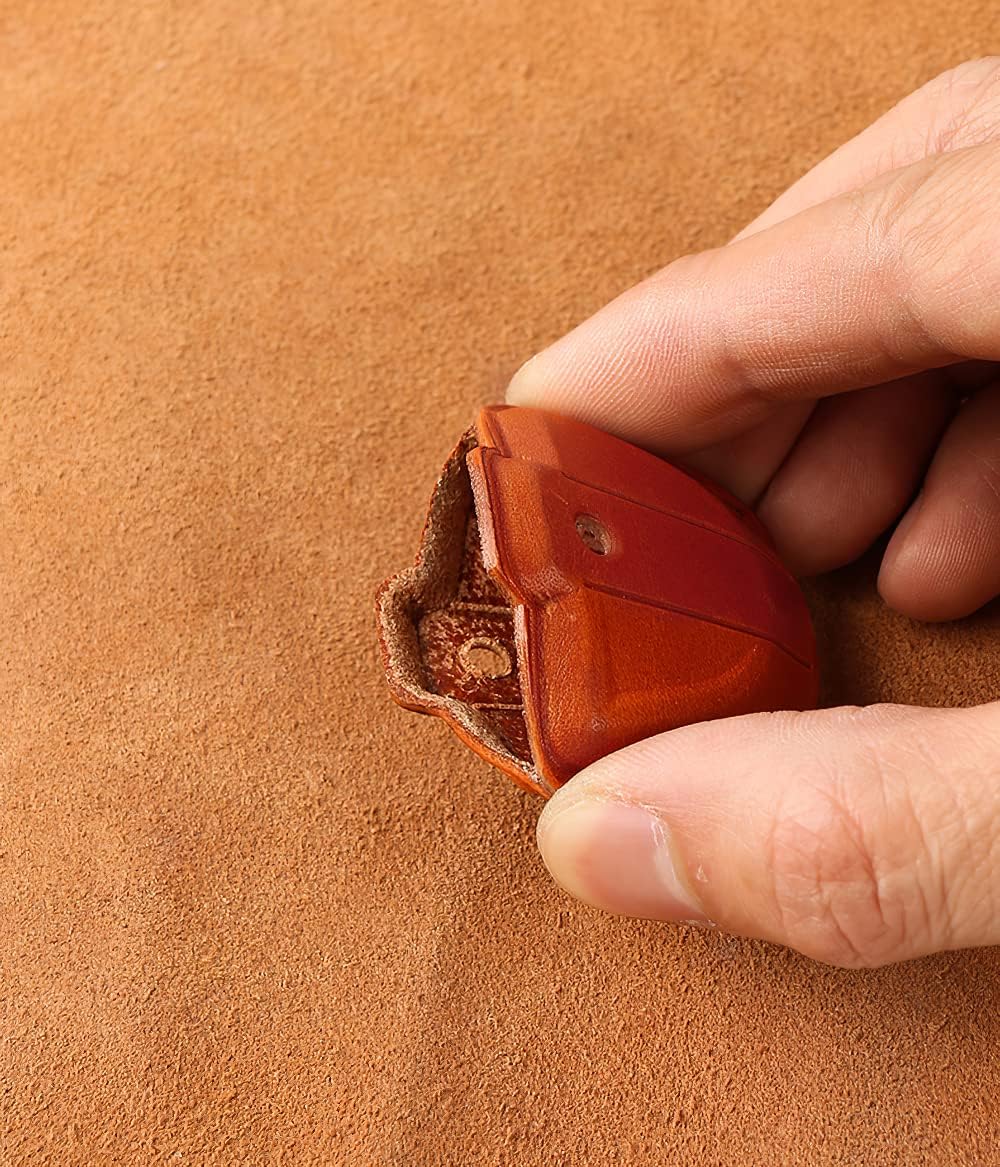 SANRILY Genuine Leather Key Fob Cover for BMW Motorcycle Key Case Shell for R1200gs G310GS/G310R/F850GS/F800GS/F750GS/F700/F650 R1250GS/R1250RT/R1200RT Keyless Keychain Holder Red