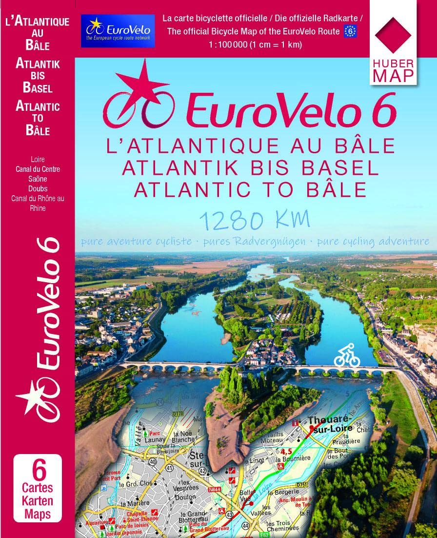Eurovelo 6 Atlantic - Basel pack of maps huber: Cycling Map (Michelin Cycling Maps)