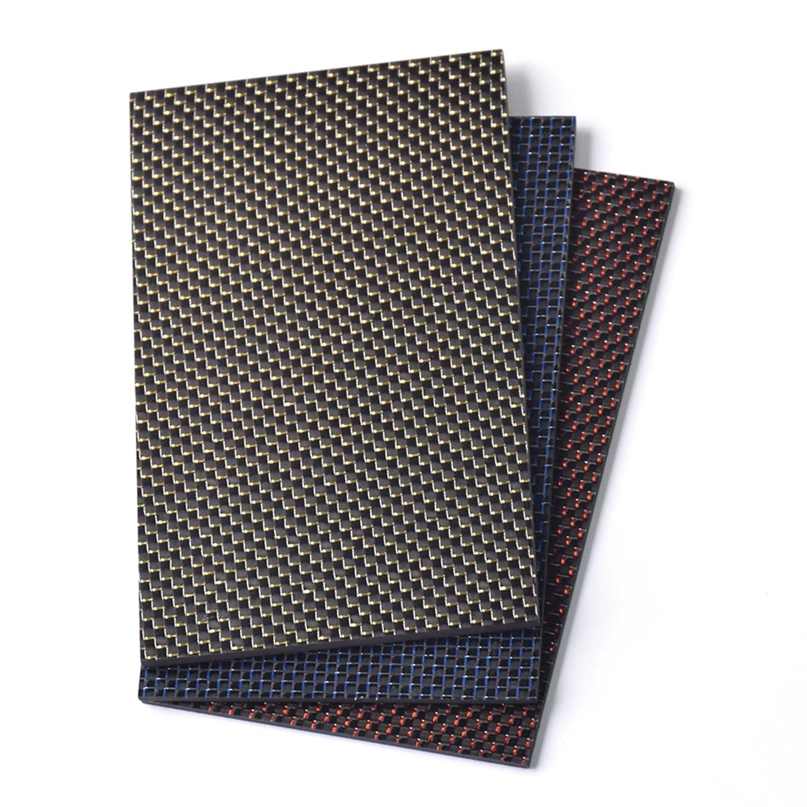 1pcs 200x250mm Thickness 0.5 1.0 2.0 3.0mm 3K Plain Glossy Matte Carbon Fiber Sheet Board Plate 3k Carbon Fiber(Gold 1.5mm Matte)