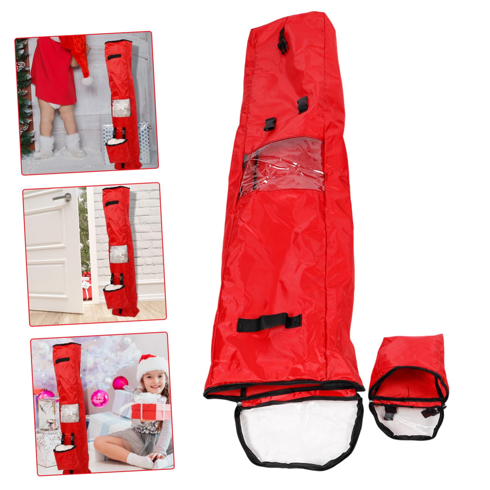 OFFSCH Aufbewahrungsbeutel für Geschenkpapier mit Verstärktem Boden und Reißverschluss Inklusive Kleiner Abnehmbarer Tasche für Bänder und Zubehör Platzsparend und Leicht Transportierbar