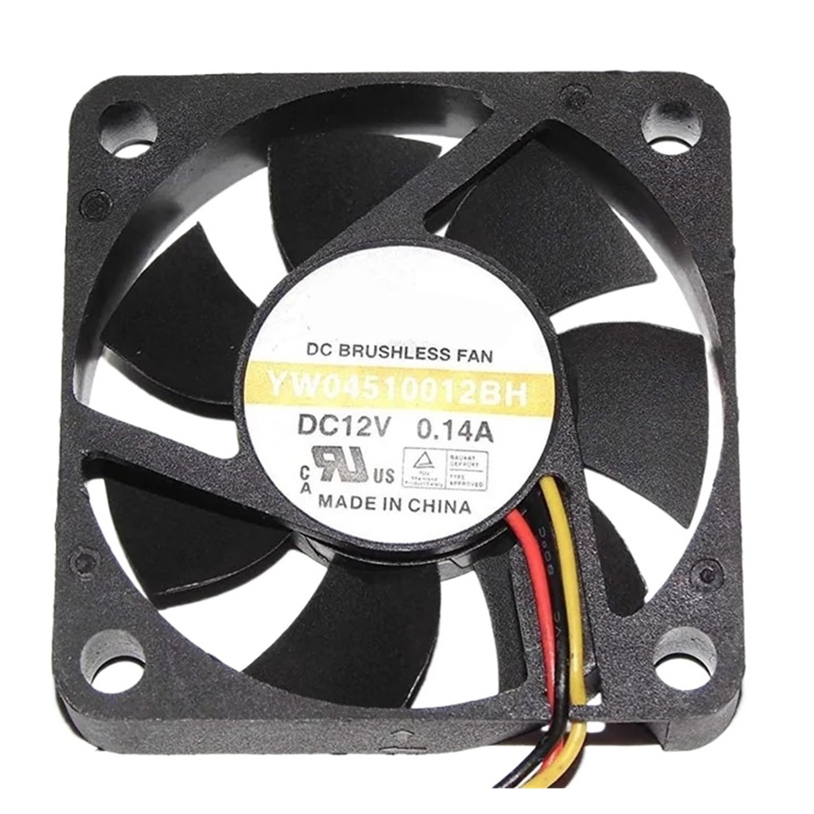 YMUGUEGH 454510mm YW04510012BH 12V 0.14A 3Wire Cooling Fan