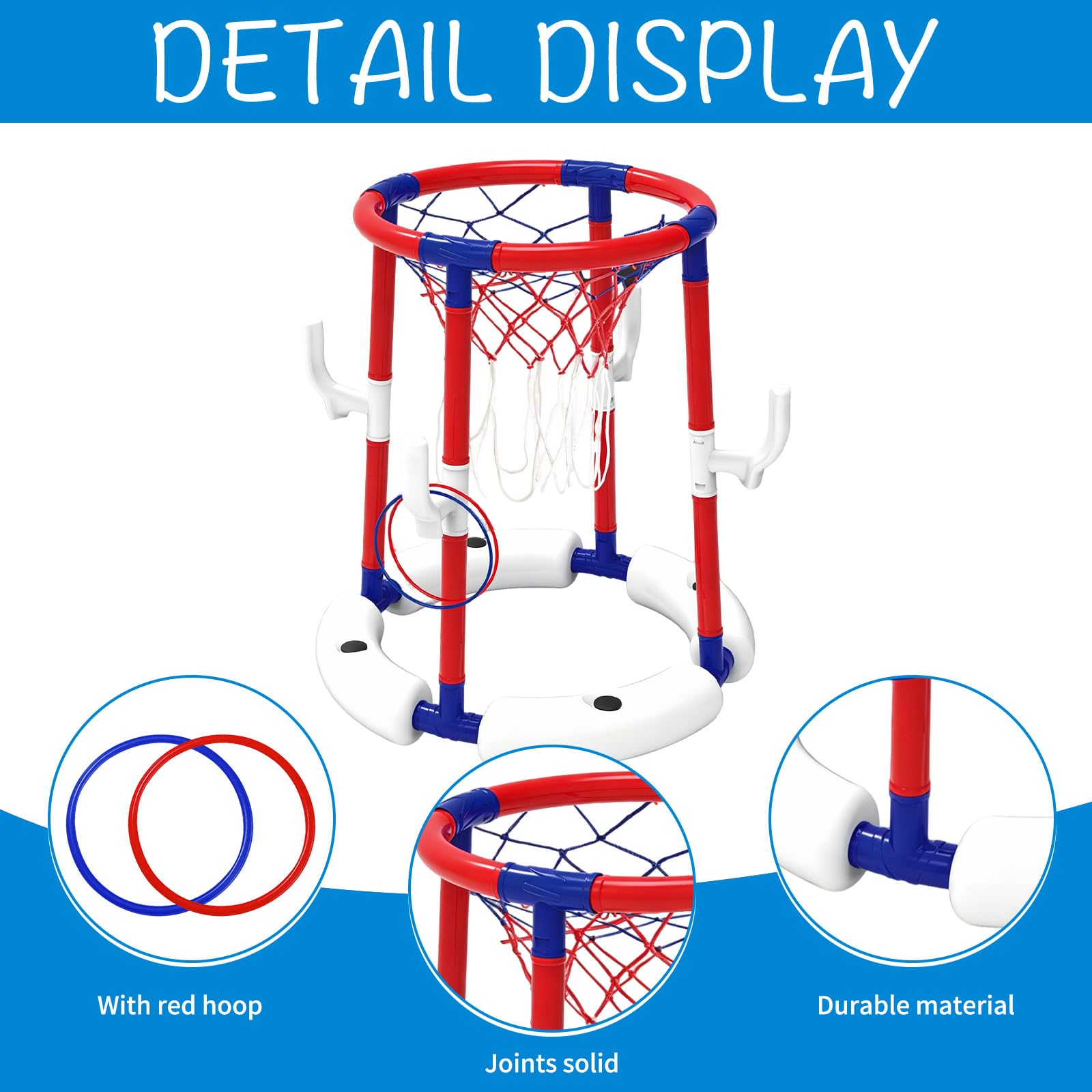 Schwimmender Basketballkorb für Pool, aufblasbares Spielzeug für Beachparty Hawaii