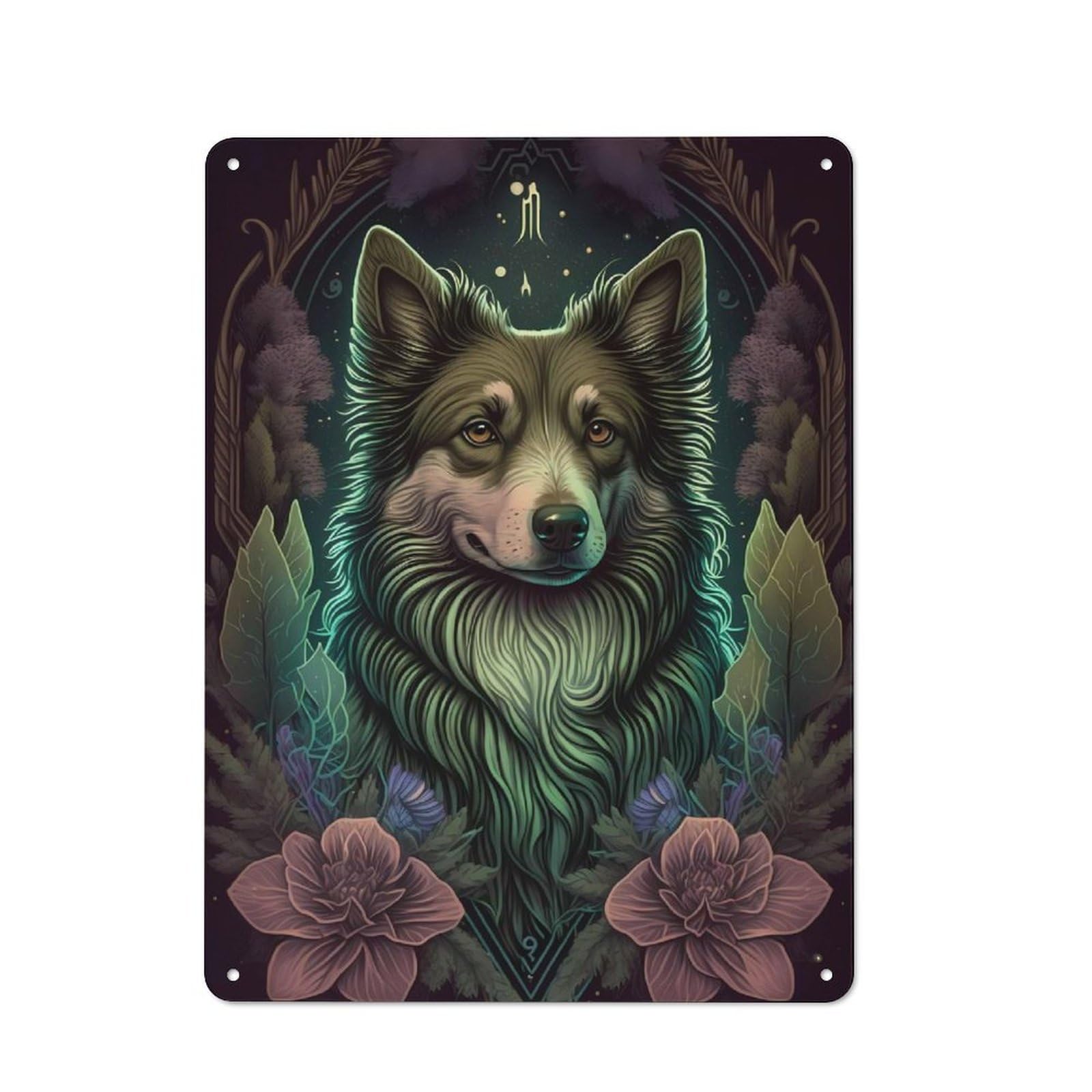 Australian Shepherd Dog Decorative Tin Sign 40x30cm, Old Fashioned Old Style Wall Plaque for Lounge, Study, Pub Or Wall Gallery