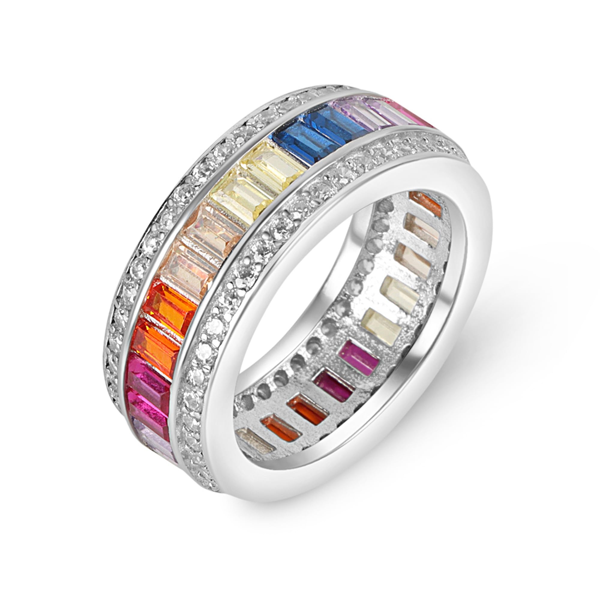 Silver Chest 925 Sterling Silver Ring For Women And Girls| Multicolour Cubic Zirconia Finger Ring with Authenticity Certificate | Size – 6 (B0CNH1D4QY) Amazon Price History, Amazon Price Tracker