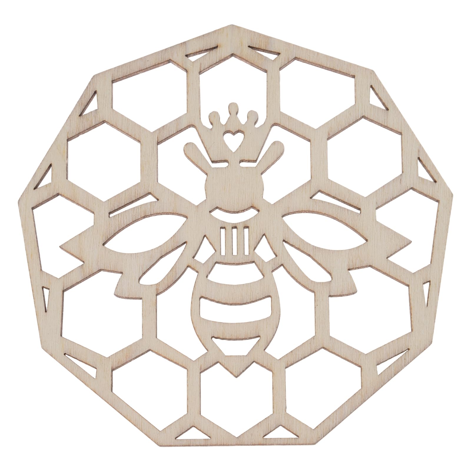 carotoe Hollow Out Bees Butterfly for Drinks Wood Drink Pads Tabletop Centerpieces Festival Decor for Drinks Hollow Out for Home Decors