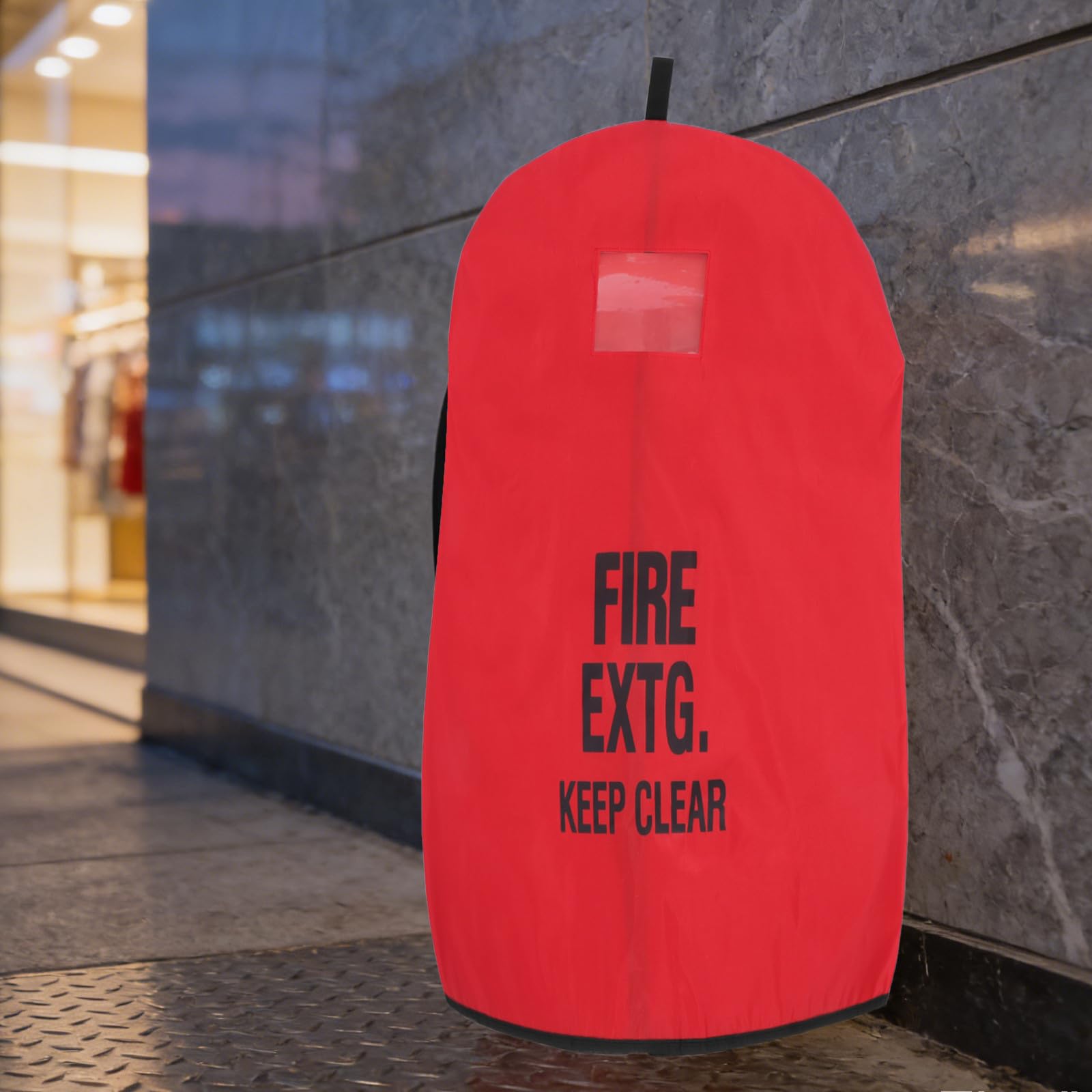 Bolsa Protectora para Extintor de Incendios 75X100 CM Resistente a Intemperie y Polvo, Cubierta Roja para Extintores de 50 Kg, Uso Exterior en Seguridad Industrial y Almacenes