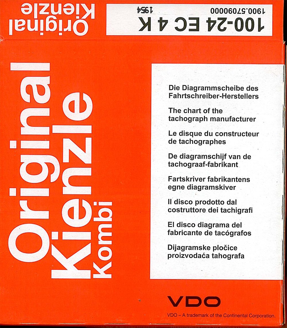 Continental 1900,57090000 100 – 24 ec4 K 100 Medios para tacógrafo Gráfico