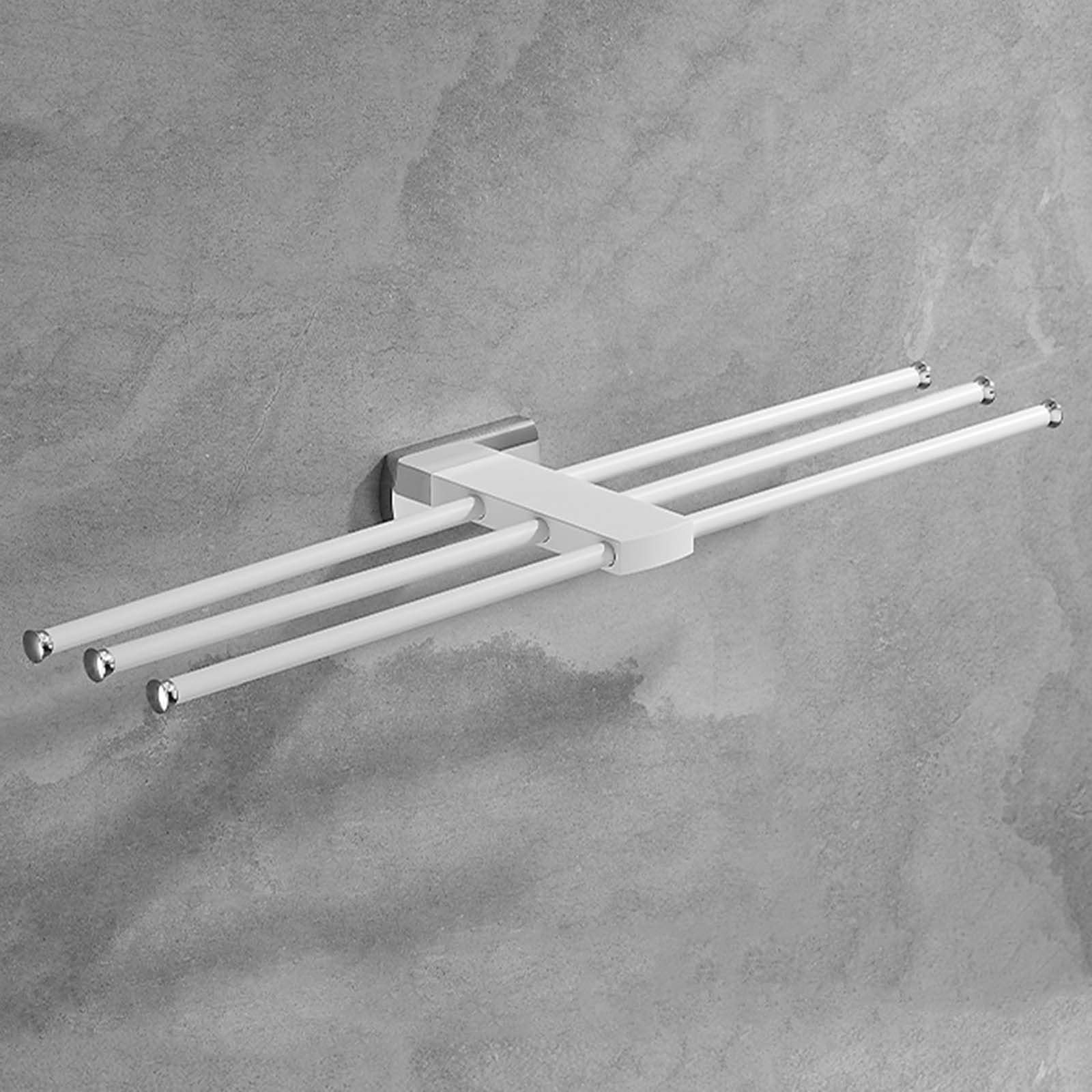 Estante para Toallas de baño, Montaje en Pared, sin Necesidad de taladrar, Adhesivo, Resistente a la corrosión, latón, Blanco B, 50 cm