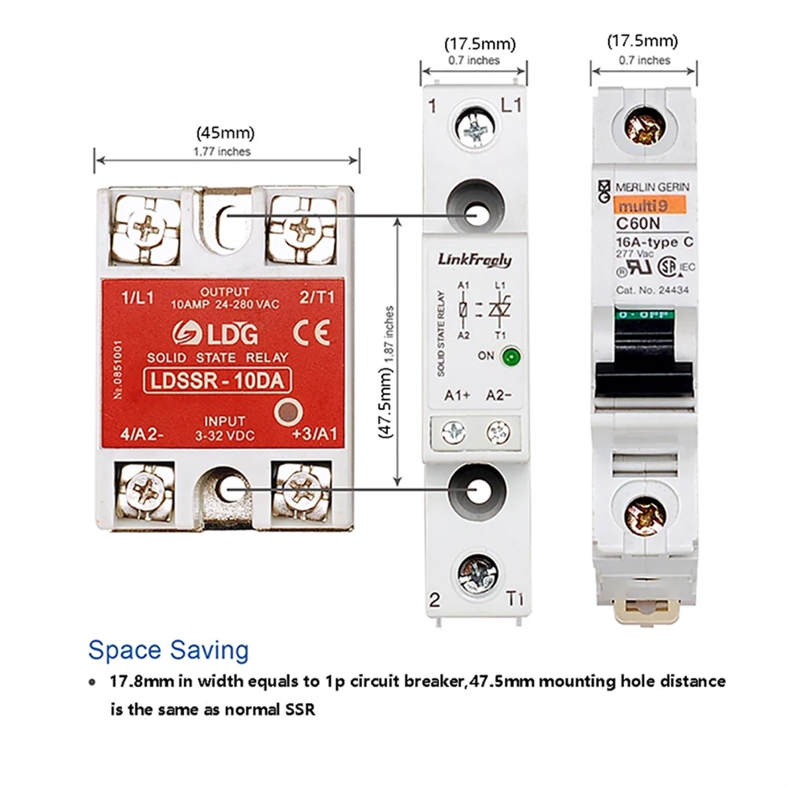 SSR Intermediate półprzewodnikowy przekaźnik sterujący płytka sterująca modułem do 5V 12 V 24 VDC napięcie wejściowe elektroniczny przekaźnik zasilania przełącznik din(25A 600VDC)