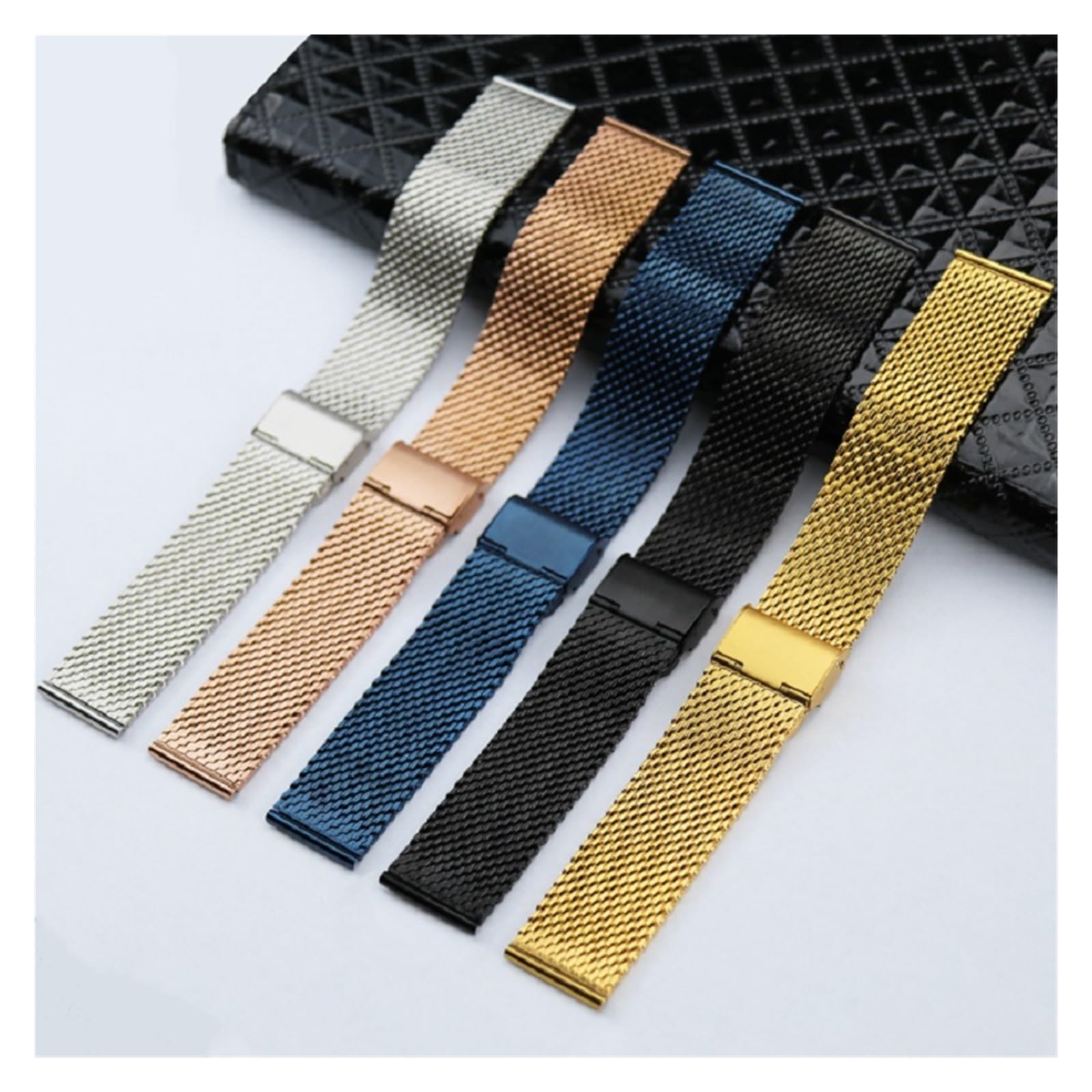 18mm 20mm 22mm 24mm universel milanais remplacement poignet ceinture Bracelet en acier inoxydable maille montre Bracelet bracelets de montre