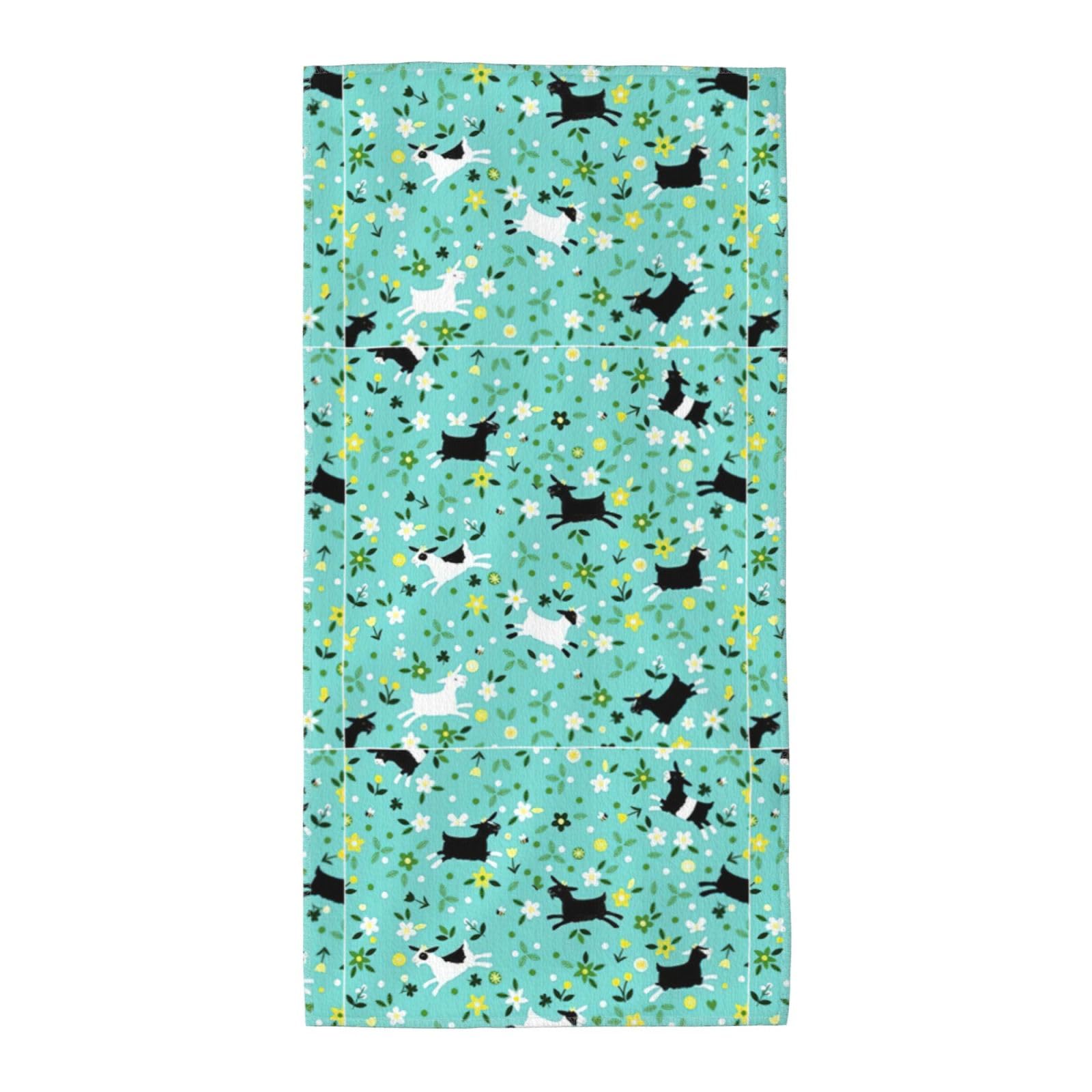 SDEGTHO Goat Frolic Fashion Printed Bath Towel High Water Absorption For Hiking Trip