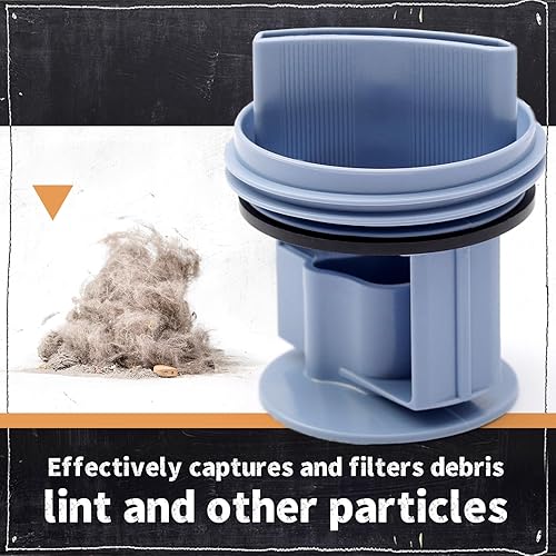 Miniatura 6 de 647920 Filtro de bomba de drenaje de lavadora compatible con lavadora Bosch, 00605010 00647920 602008 AP5972227 PS11704964 Bomba de drenaje de