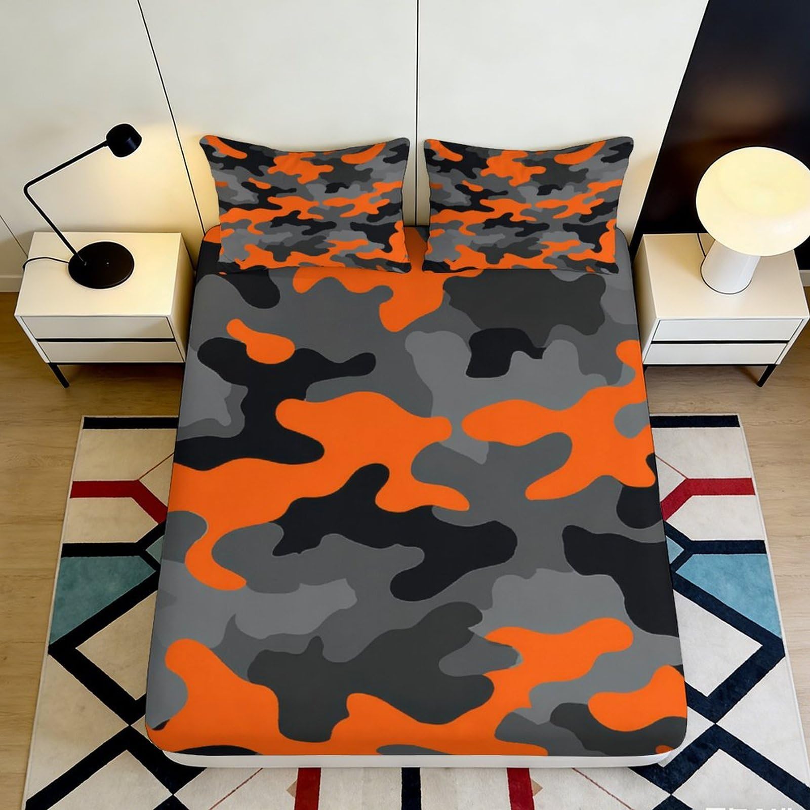 3D Printed Graffiti Street Fitted Sheet Microfiber Deep Pocket Non-Slip Bedroom Bedding Urban Art Mattress Fitted Cover Wrap 120x200x25cm