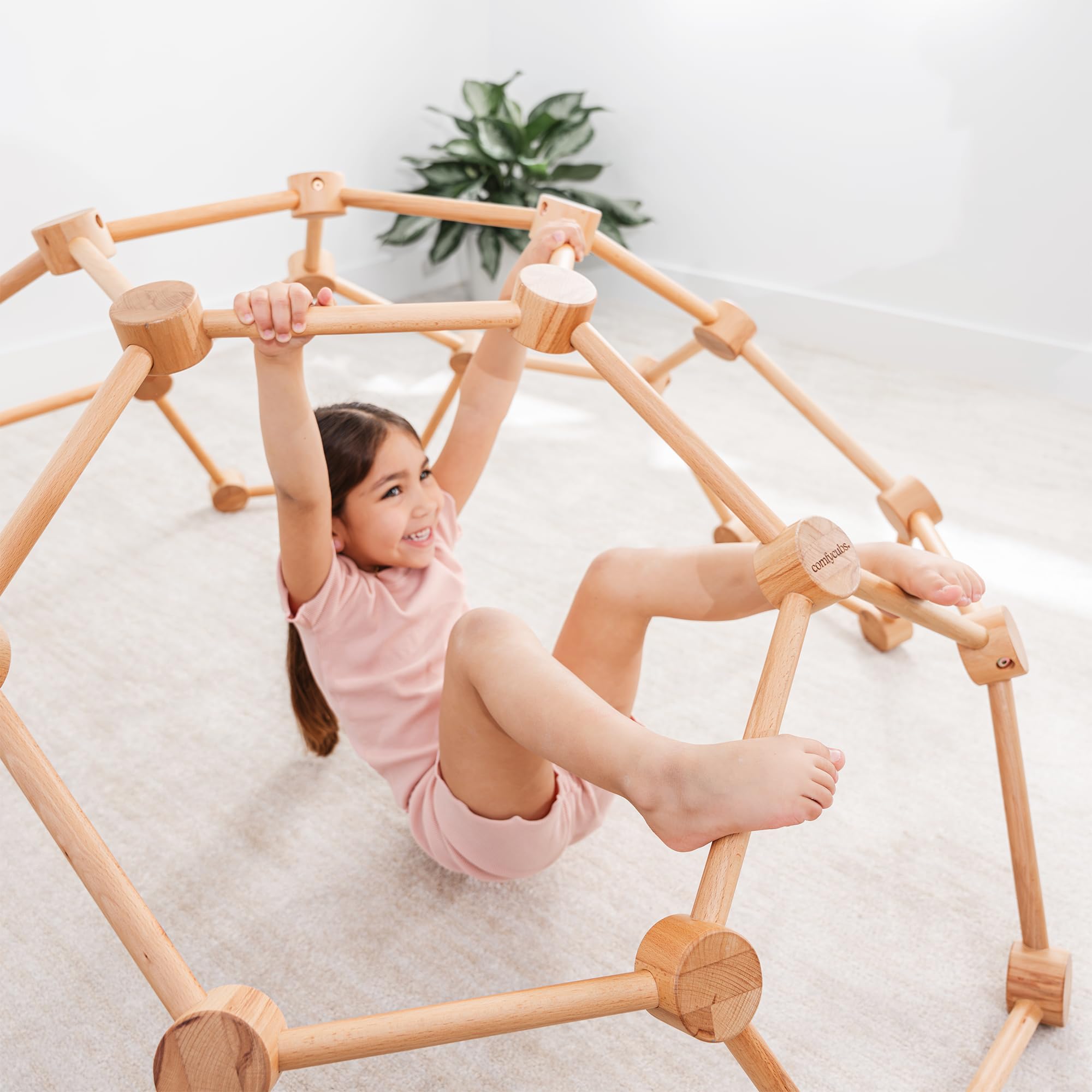 Gimnasio de madera para niños de 3 a 6 años - Escalador Montessori para niños - Juguete de escalada seguro de hasta 120 libras - Escalador infantil fácil de montar para juegos activos - 2