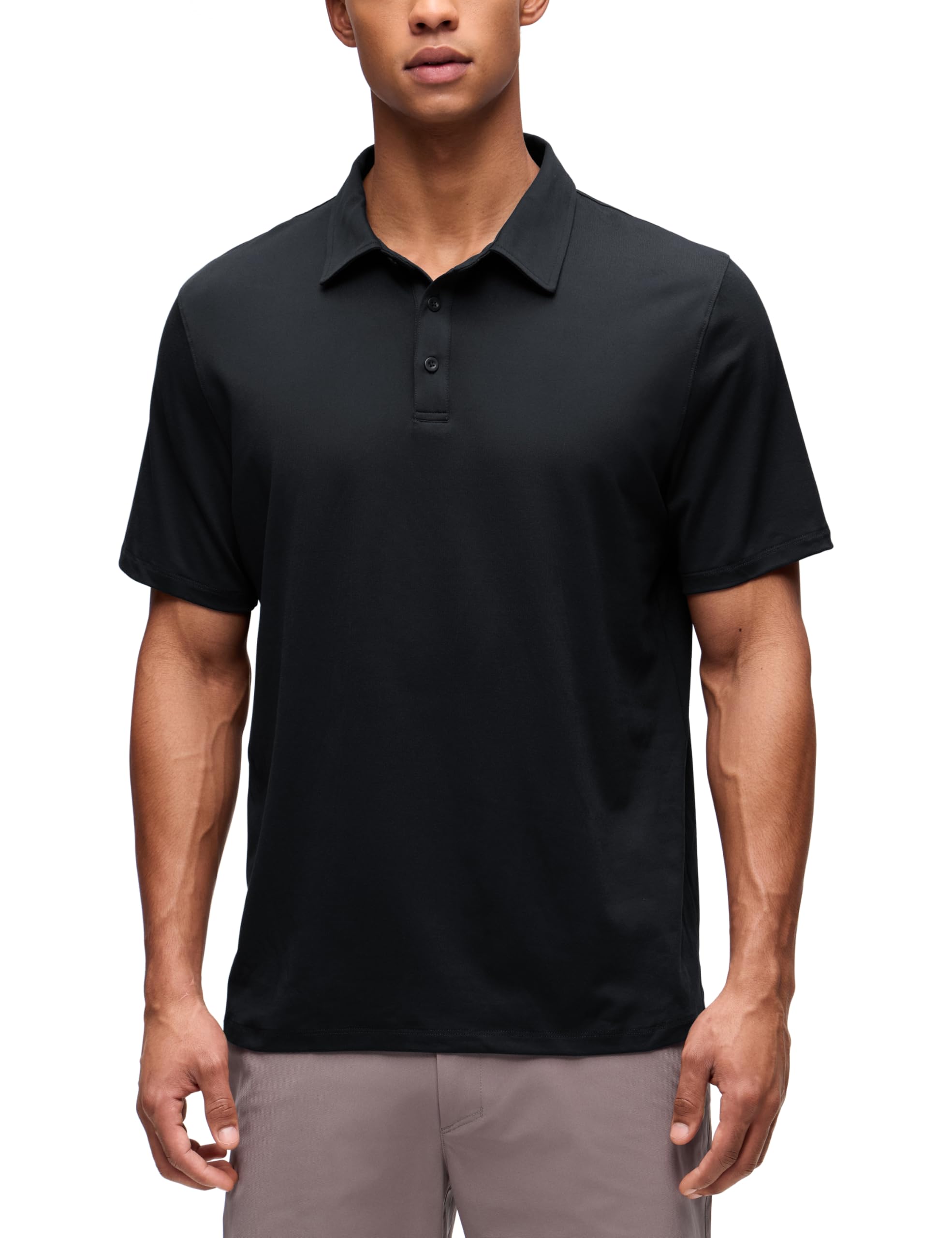 CRZ YOGA Koszulki polo Cloud Jersey dla mężczyzn - średniej grubości koszulki golfowe z krótkim rękawem miękkie sportowe casualowe koszulki