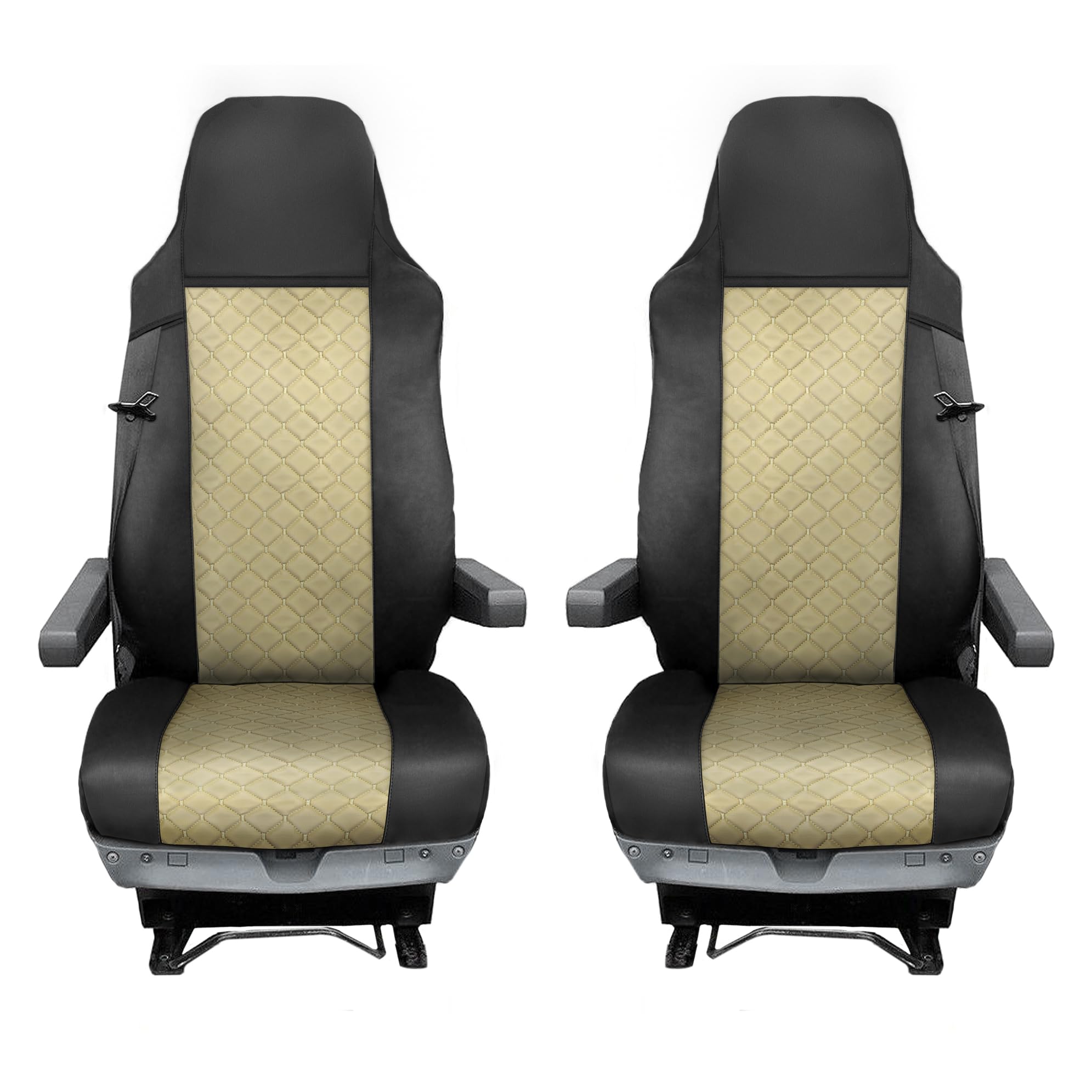 Coprisedili 1+1 in ecopelle per uomo TGX TGS TGL dal 2015 camion beige