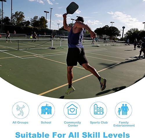 Miniatura 6 de Carbon Fiber Pickleball Paddle, 16MM T700 Raw Carbon Fiber Surface Pro Pickle Ball Racket with Polypropylene Honeycomb Core, USAPA Compliant Trainer