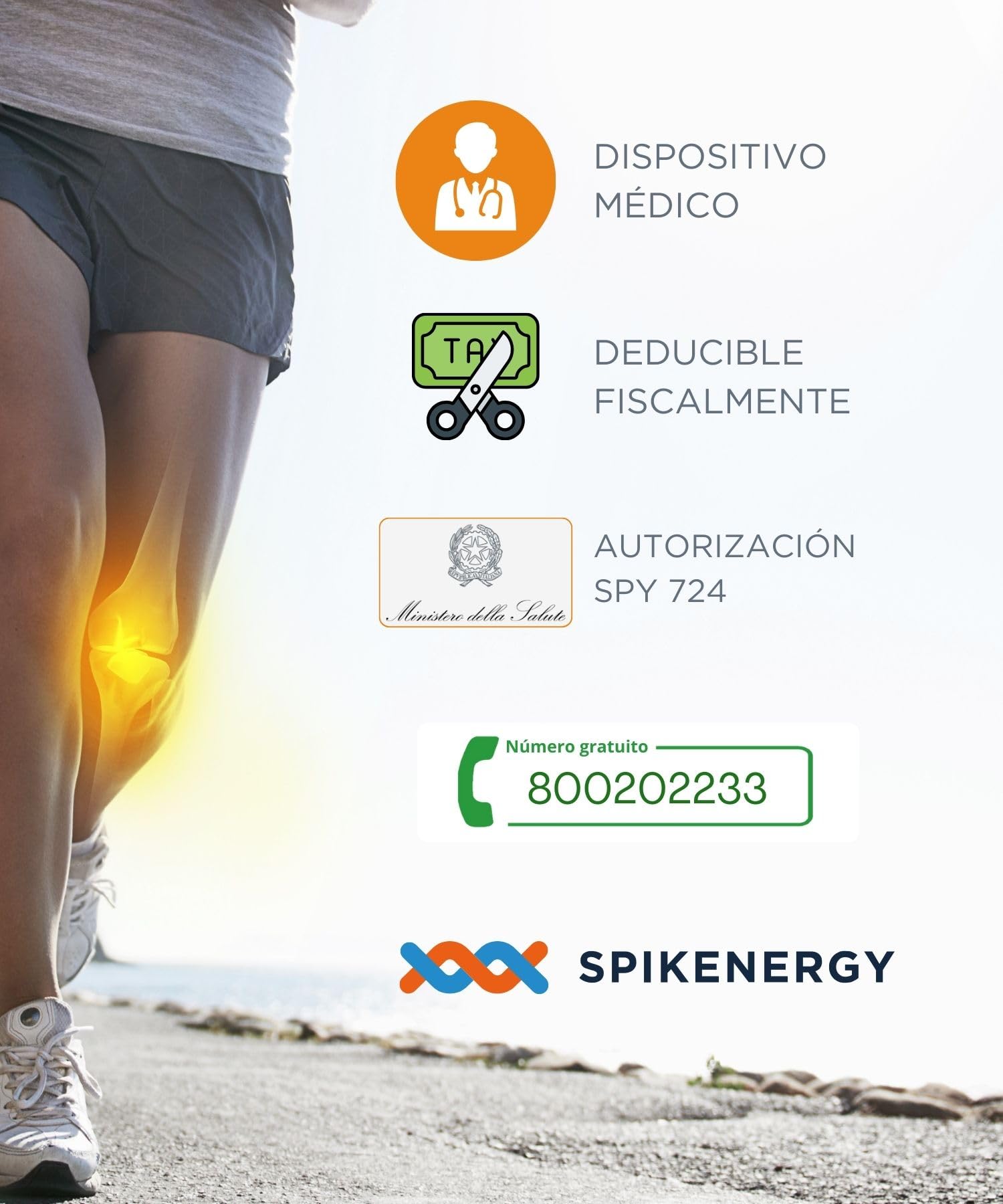 SPIKENERGY Banda Lumbar Elástica Postural Altura 24CM - Electromagnetoterapia Ideal para Corregir la Postura Contra el Dolor la Fatiga Muscular y los Traumatismos - Dispositivo Médico (M, Cuerda)