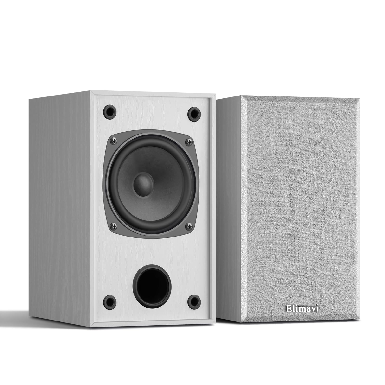 30W*2 Passive Bookshelf Speakers for Record Players and Home Theater Systems, Midrange and High-Frequency Stereo Speakers, Indoor Rear Surround Speakers, Requires a Receiver or Amplifier,White
