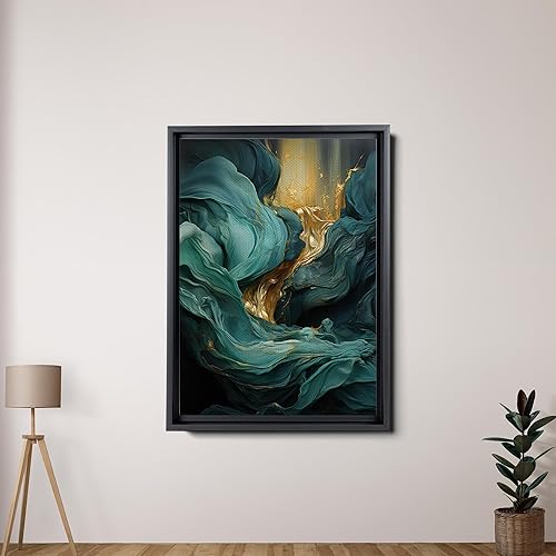 Miniatura 2 de Green White Gold minimalist texture Prints Green wall art green canvas Prints green abstract art Lime Green canvas wall art, Canvas Prints, Wall