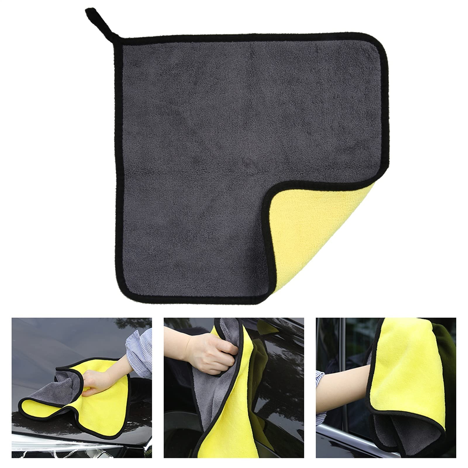 suchy ręcznik Extra Soft Myjnia samochodowa Ręcznik z mikrofibry Ściereczka do czyszczenia samochodu Suszenie Ściereczka do pielęgnacji samochodu Detailing Car WashTowel (kolor: czerwone wino1) (cze