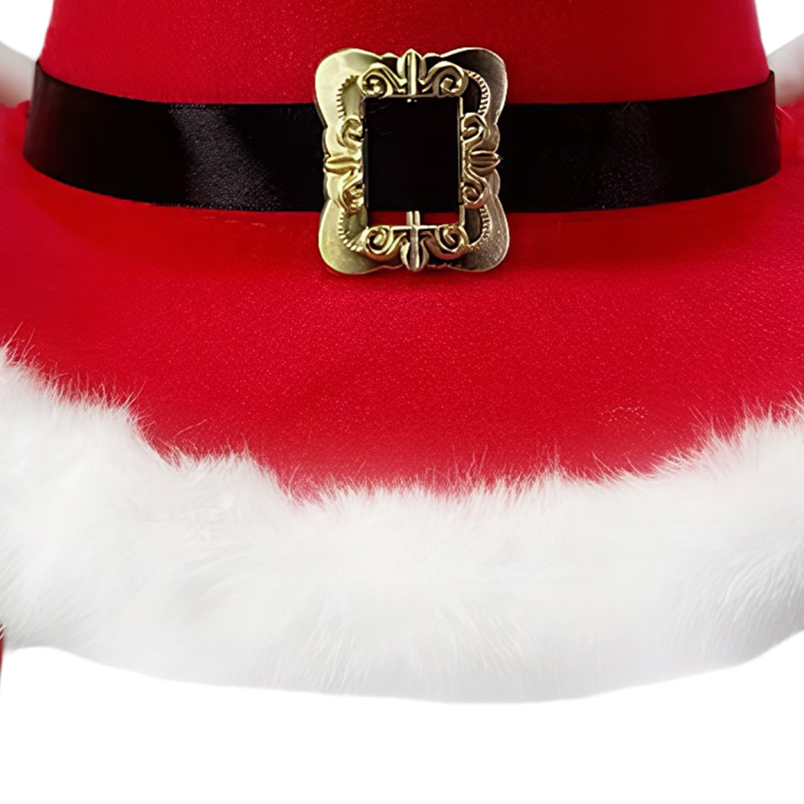 Sombrero De Rojo Gorro con Diseño de Pompones | Gorros De Santa Para Adultos Con Borde De Peluche Blanco Para Niñas Y Adultas Disfraces Navideños Accesorios Fotos Actuación