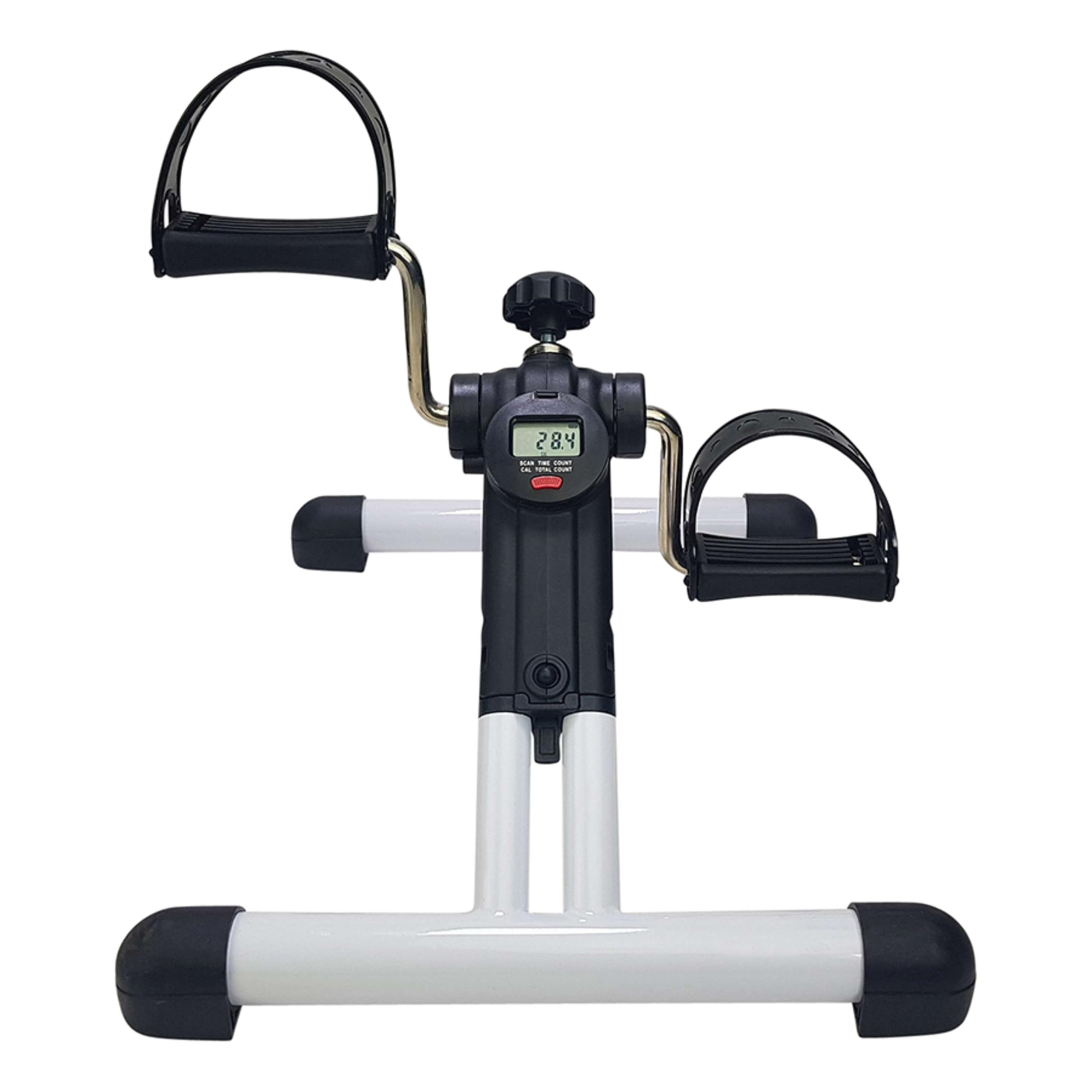 Tunturi Składany rower treningowy z cyfrowym wyświetlaczem dla dorosłych, unisex, biały, 50 x 42 x 28 cm