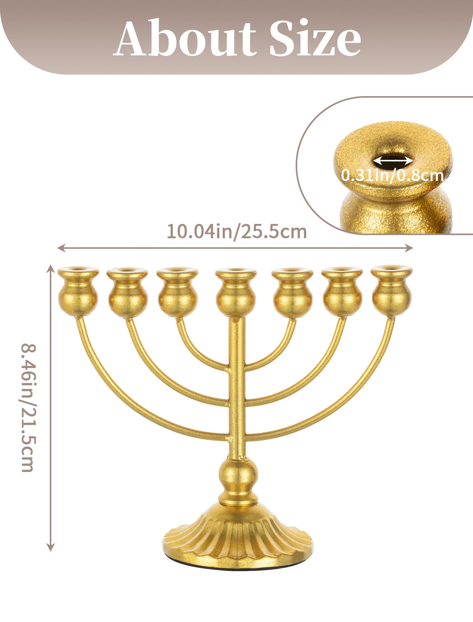 Amazon.co.jp: Sziqiqi メノラーキャンドルホルダー 7枝:8インチ 伝統