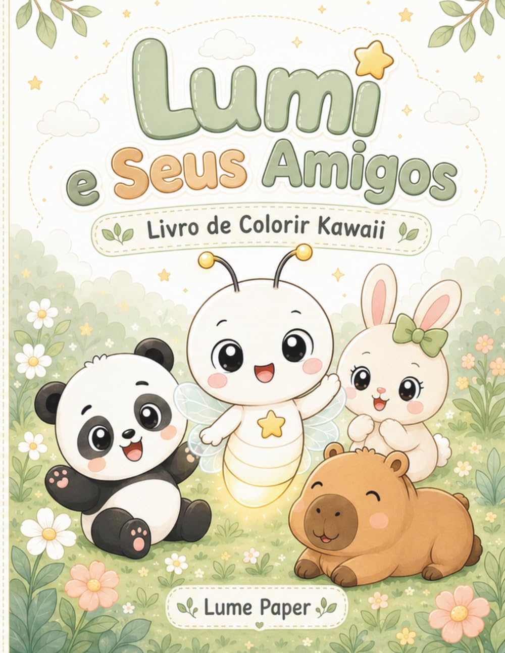 Lumi e Seus Amigos: Livro de Colorir Kawaii para Crianças