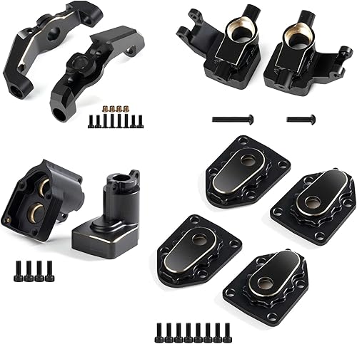 UTB18 Carcasa de eje de contador de latón con revestimiento negro para axial RC Crawler 118 UTB18 Capra Unlimited Trail Buggy RTR pieza de