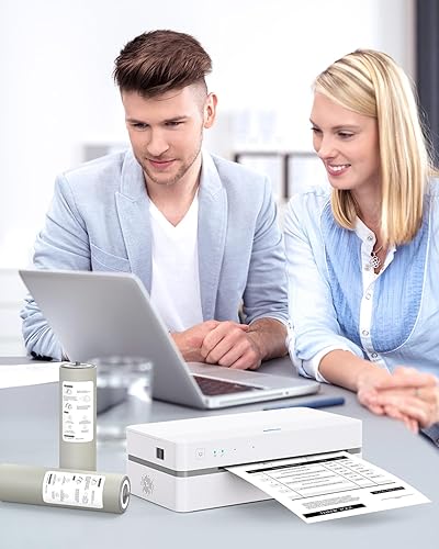 Miniatura 7 de POLONO - Papel de impresión térmica de tamaño carta de 85 x 11 pulgadas papel térmico para impresora inalámbrica POLONO FT800 2 rollos total 200