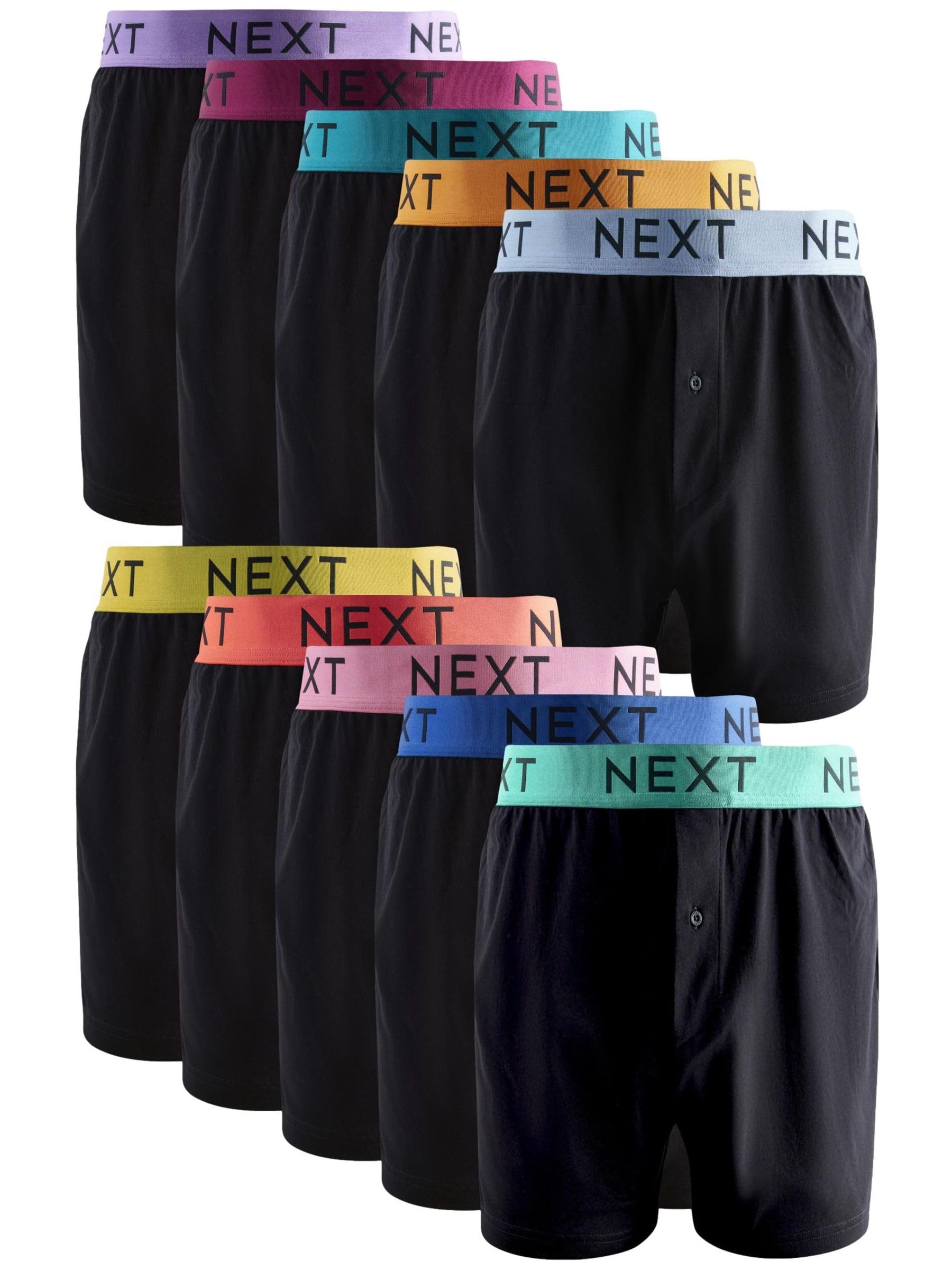 NEXT Herren Lockere Boxershorts, 10er-Pack
