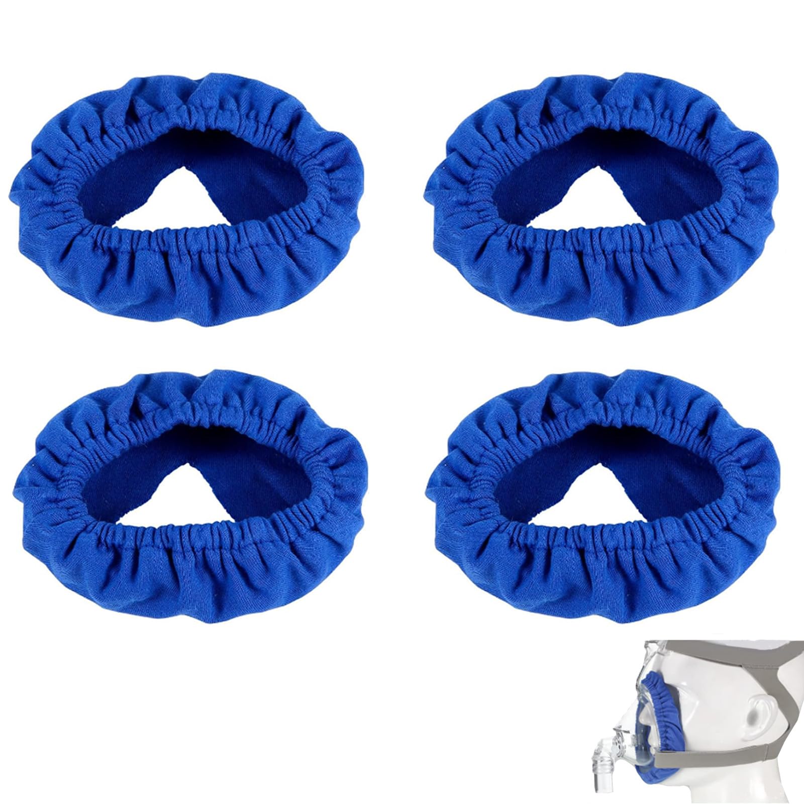 CPAP Mask Liners, 4 Pcs Full Face Mask Cushion Covers for CPAP, Soft Elastic CPAP Mask Liners, Adult/Large Size CPAP Accessories to Reduce Leak, Discomfort, Irritate