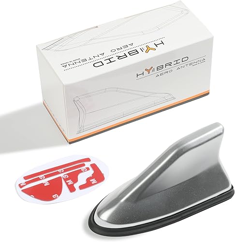 YAKEFLY Cubierta de antena de aleta de tiburón para automóvil, antena universal de aleta de tiburón para automóvil, antena de señal de radio AMFM,
