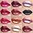 evpct 1Pcs Dark Red Metallic Shimmer Glitter Lip Gloss Liquid Lipstick Long Lasting Waterproof 24, Glitter Pearlescent Metallic Sparkly Glossy Liquid Lipsticks Lip Stain Makeup Set for Women 10