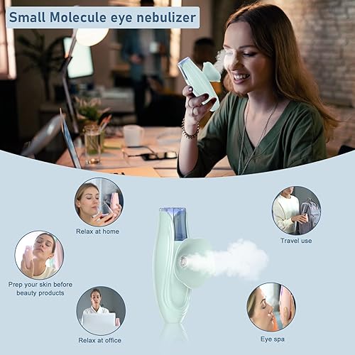 Miniatura 2 de Vaporizador facial y ojos spa 2 en 1. Mini vaporizador facial profesional portátil - El vaporizador facial iónico recargable de mano de Dama derecho