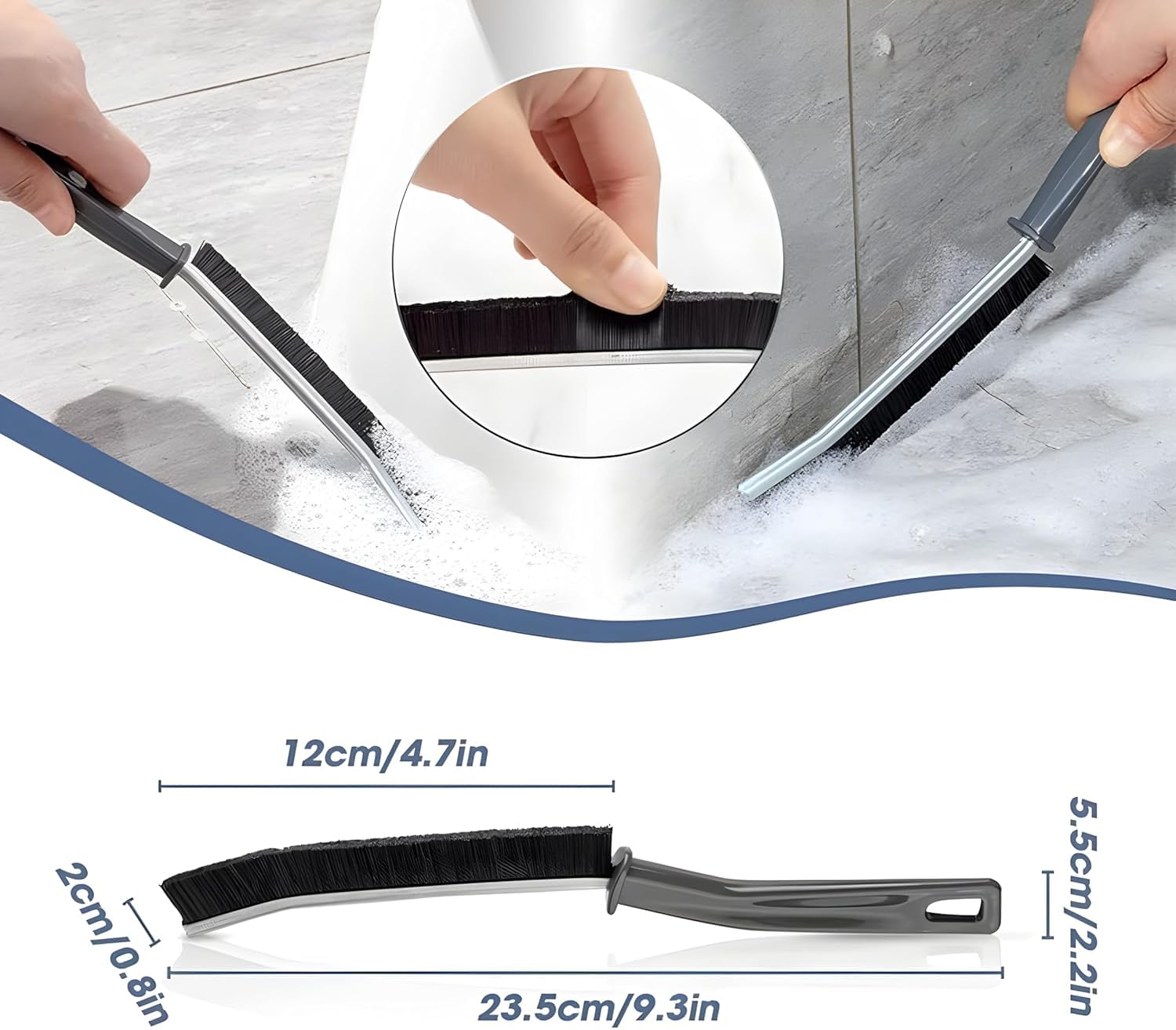 BENIM ™ Gap Cleaning Brush - Cleaning Tools for Household Use, Multifunctional Gap Cleaning Supplies for Kitchen, Bathroom, Toilet, Window, Vehicle, Faucets, Grout, Home (Black, Pack 4) 1