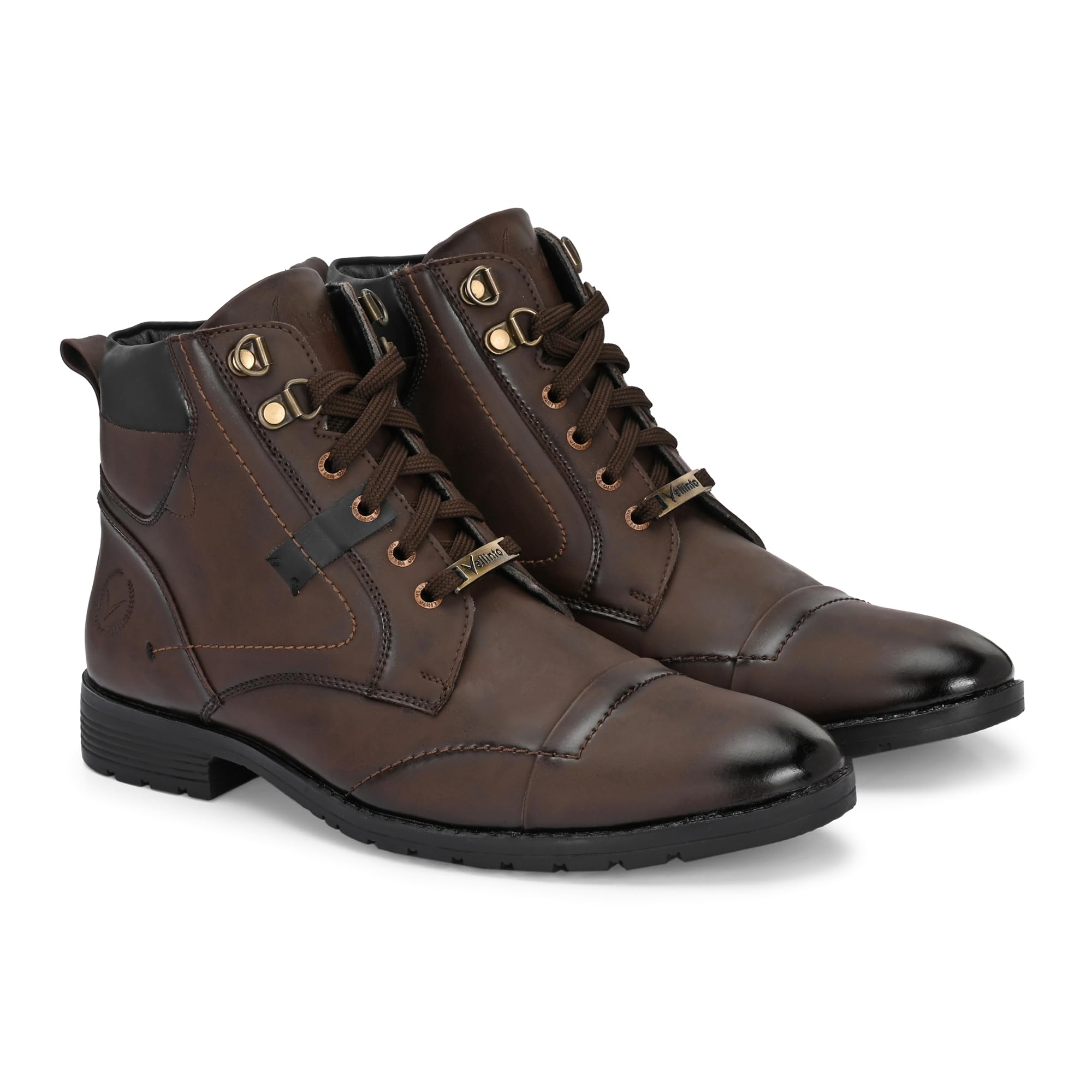 vellinto BURNOX Casual Mid-Ankle Synthetic leather Stylish and trendy Boots For Men-picture-10