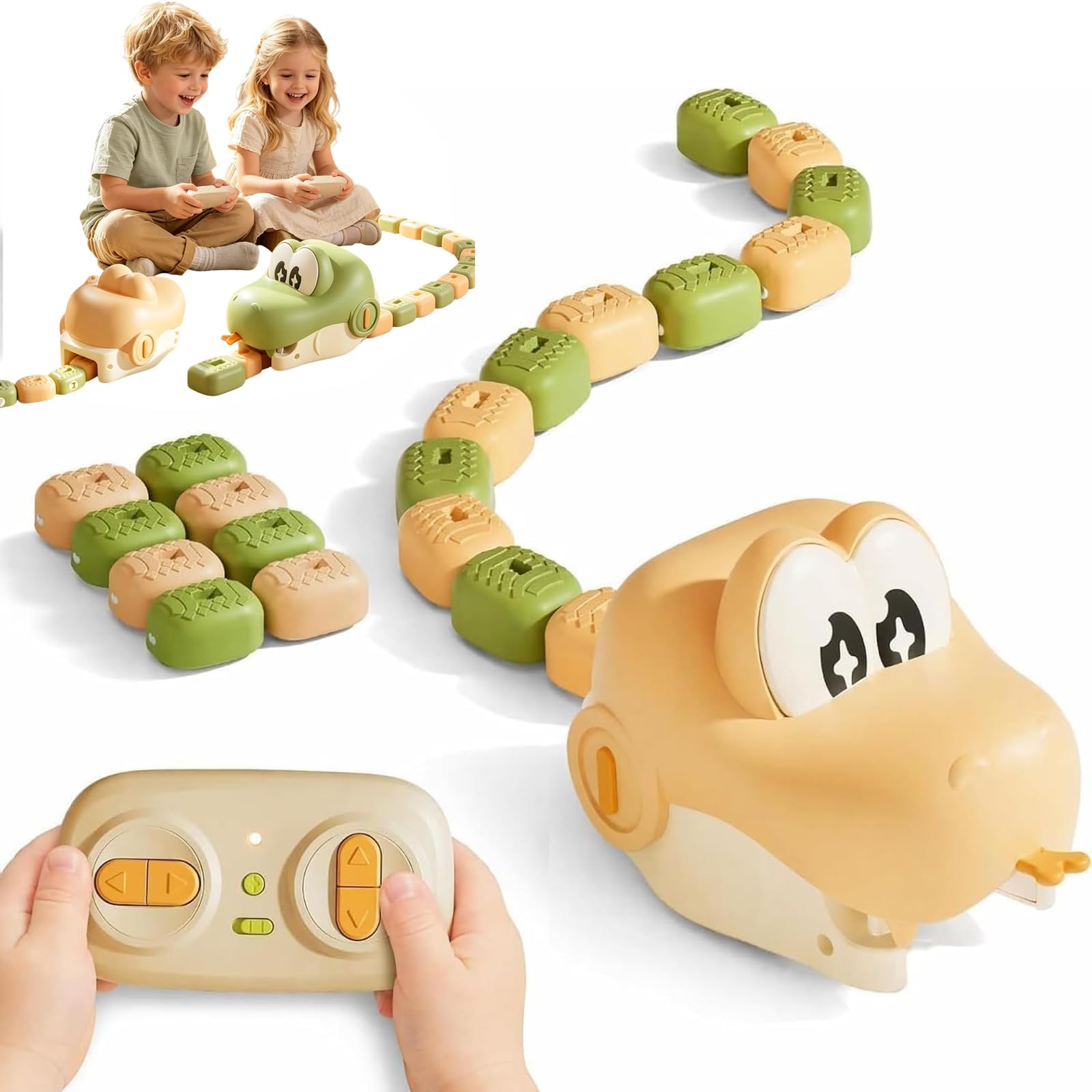 Magnetic Snake Game, Magnetic Bite & Grow, 2-Player Battle for All Ages