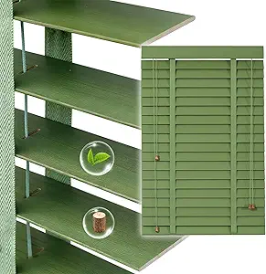 2" Slats Wood Blinds for Indoor Windows, Custom Wood Window Blinds, Wooden Venetian Horizontal Blinds & Shades for Indoor Windows, Office, Living Room, Bedroom