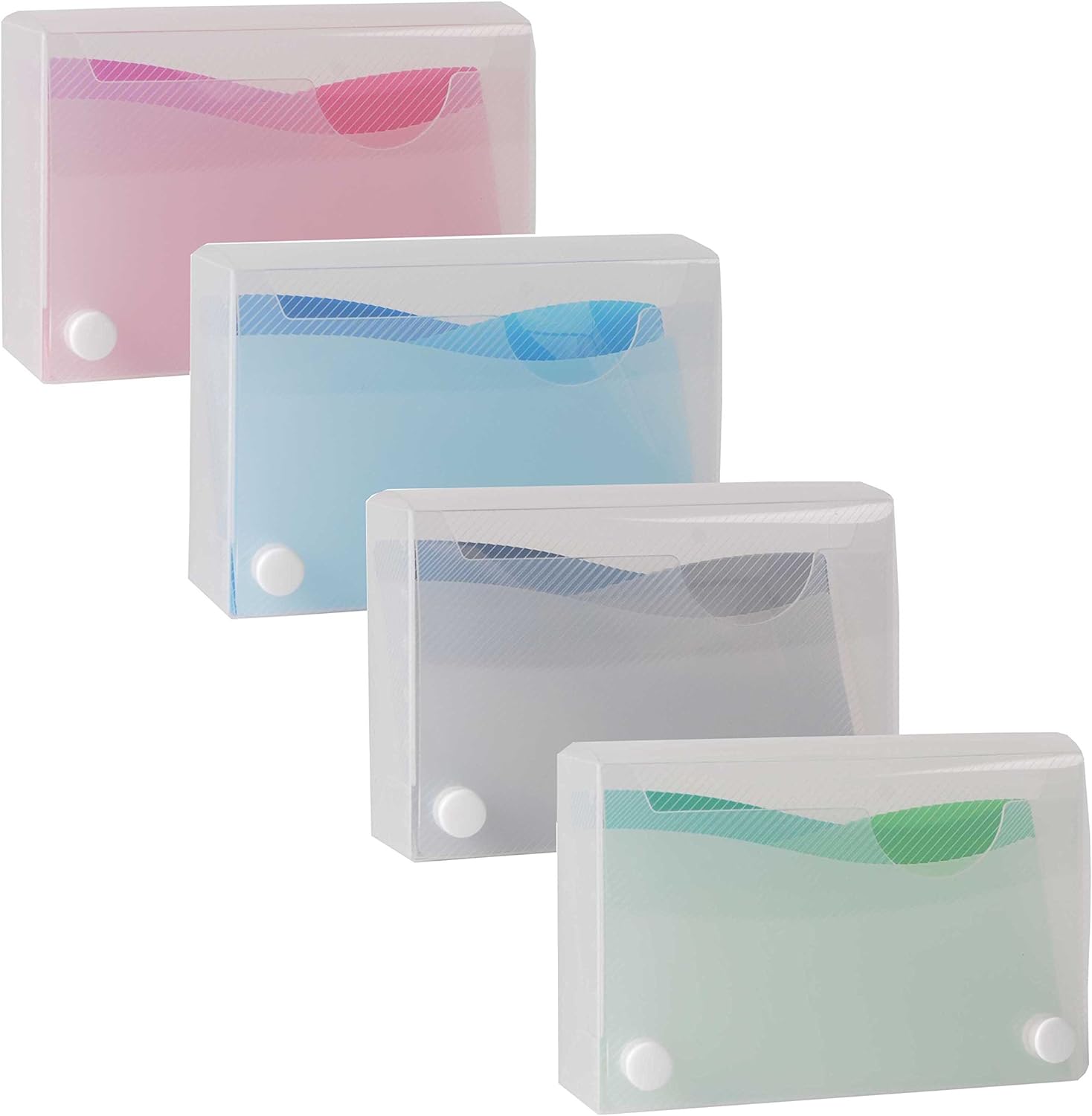Filexec Products Wave, 3"x 5" Index Card Case, Pack of 4 (504842028