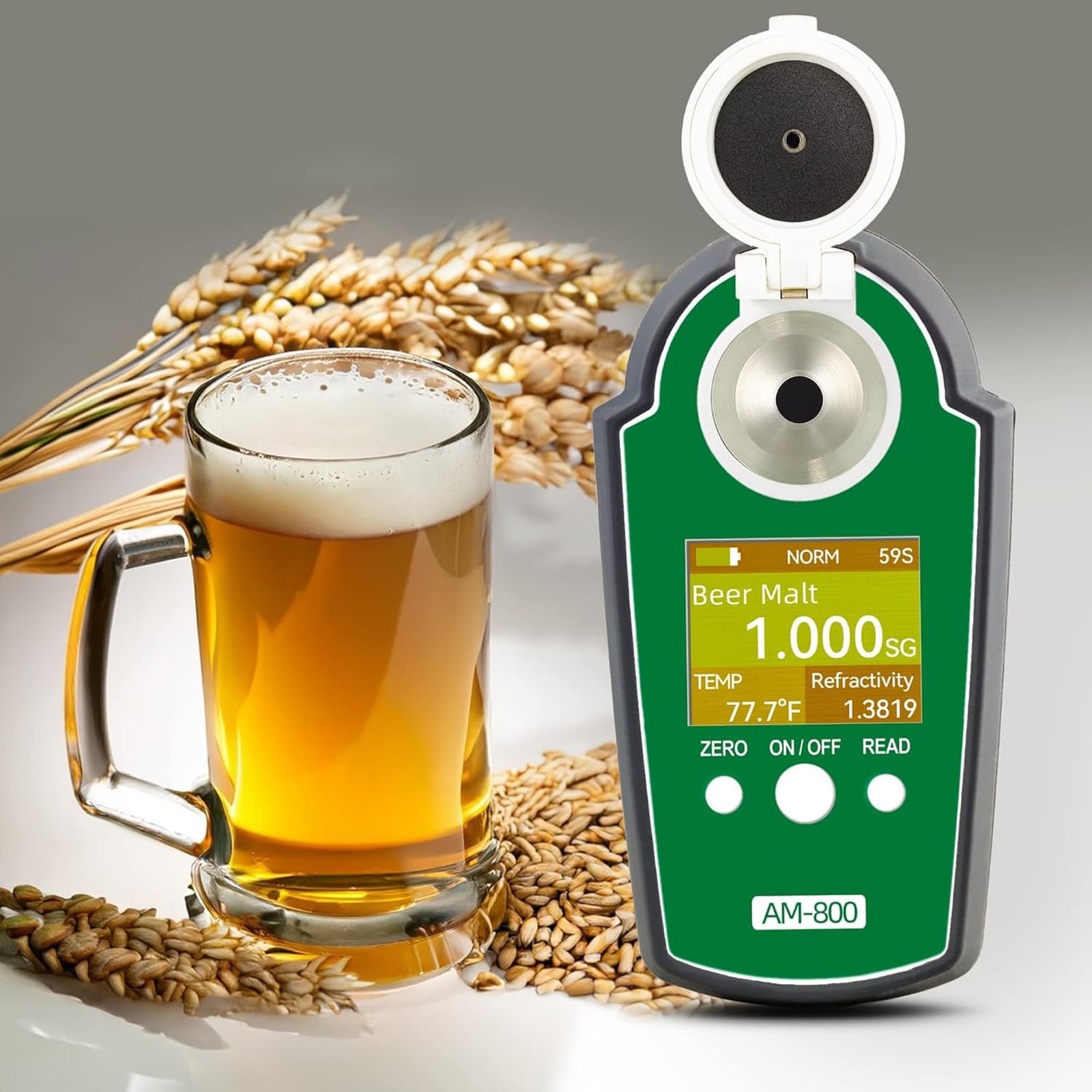 Refractómetro portátil de doble escala para elaboración de cerveza, mide Brix y gravedad específica con alta precisión