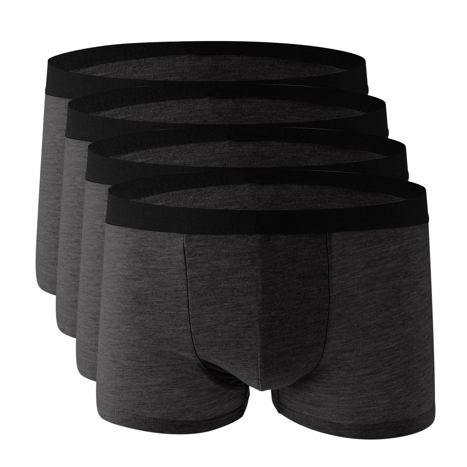 Mens Low Rise Briefs 4PC Solid Lightweight Boxers Underpants Breathable Brief Daily Wear Comfortable Fit Underwear