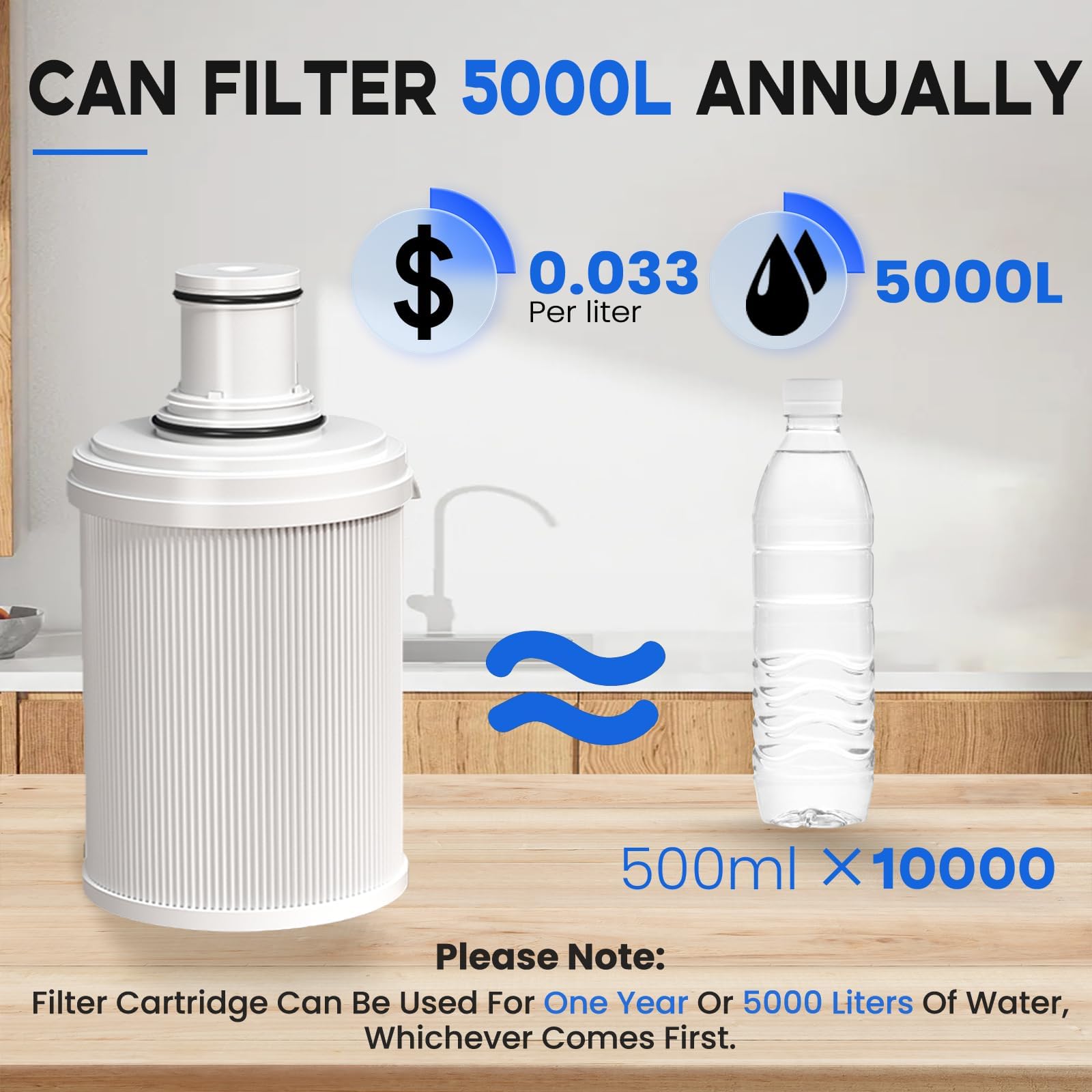 Compatible con Amway y Espring100186 elementos filtrantes alternativos, carbón activo, elimina el 99% contaminantes, conserva minerales saludables - Ahorro energético